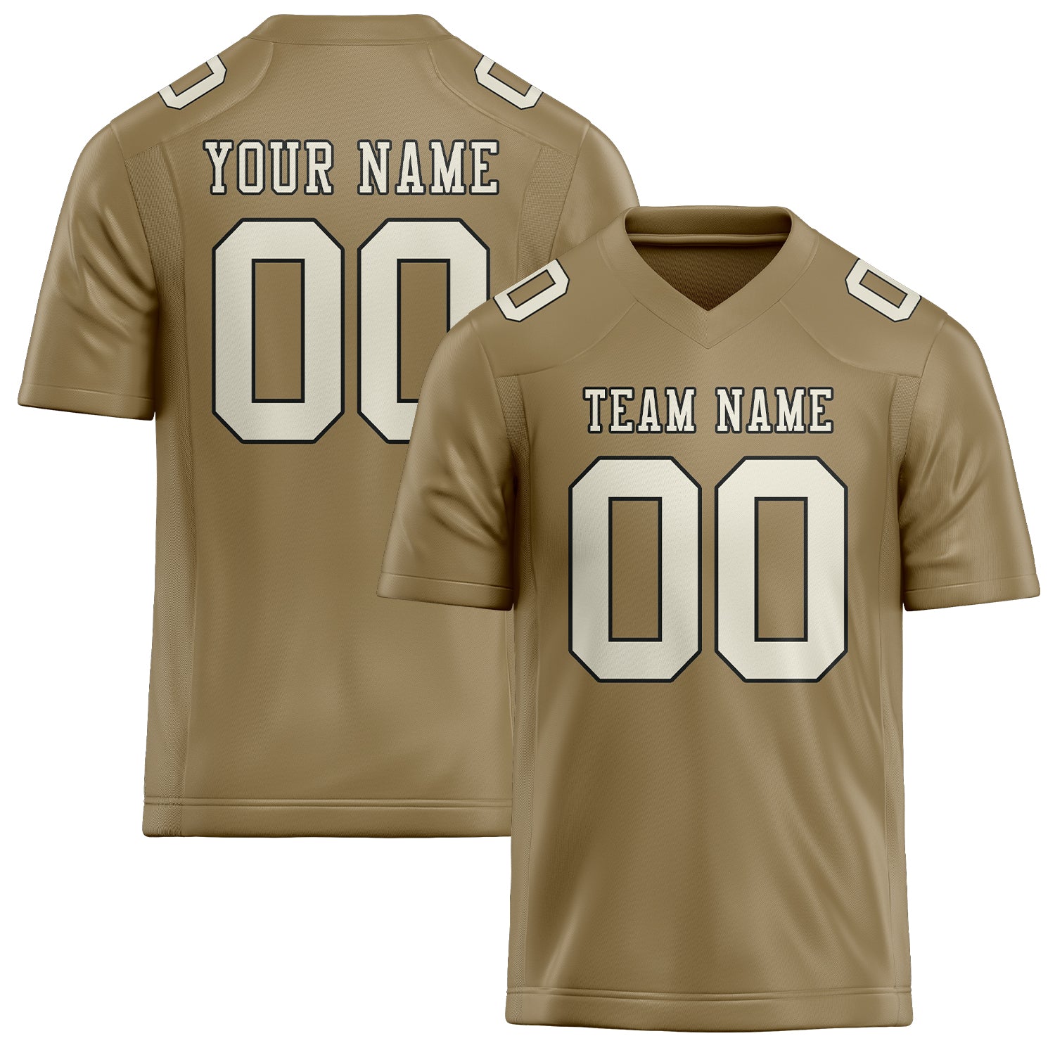 Custom Light Khaki Cream Football Jersey