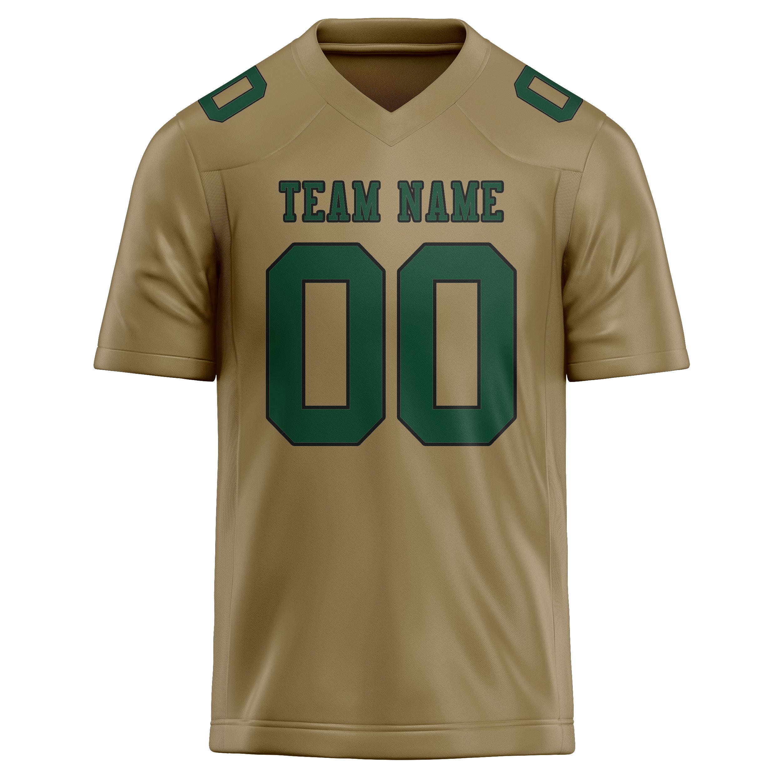 Custom Light Khaki Green Football Jersey