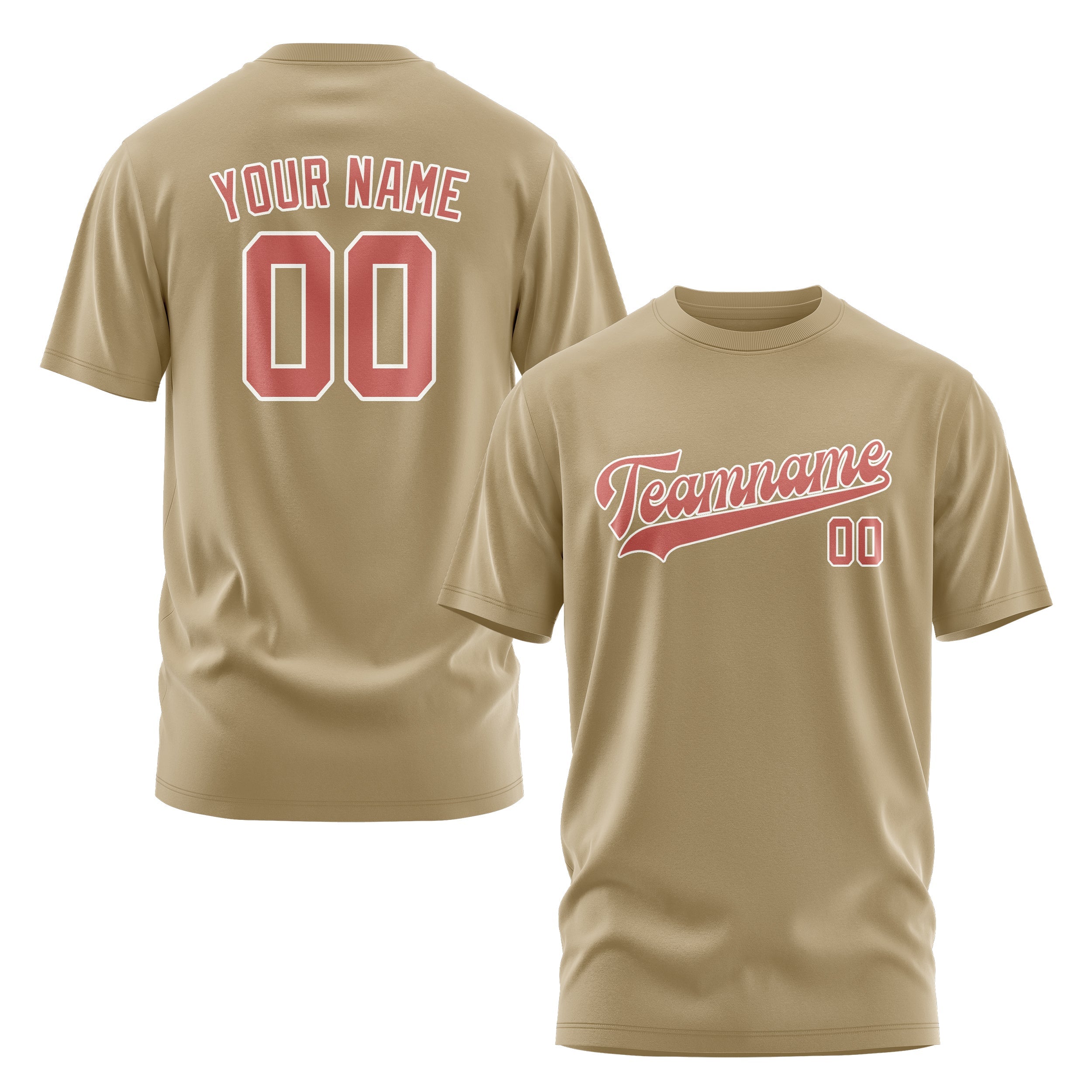 Custom Light Khaki Copper Rose T-Shirt