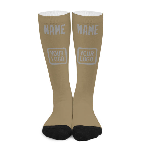 Chaussettes hautes sur mesure kaki clair