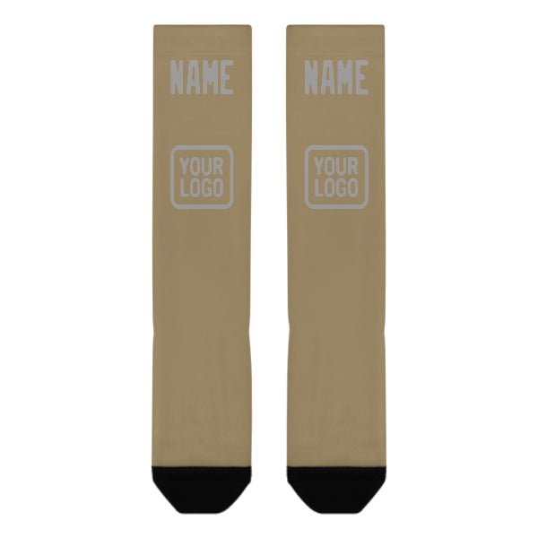 Chaussettes hautes sur mesure kaki clair