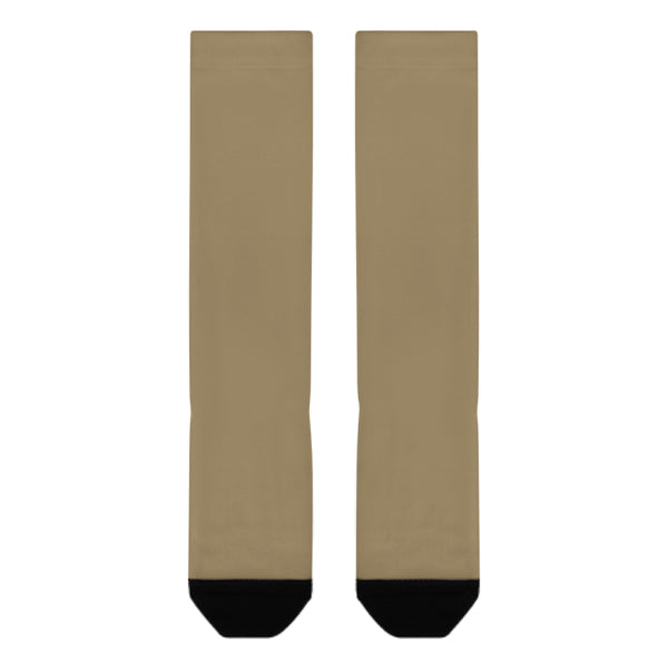 Chaussettes hautes kaki clair sur mesure