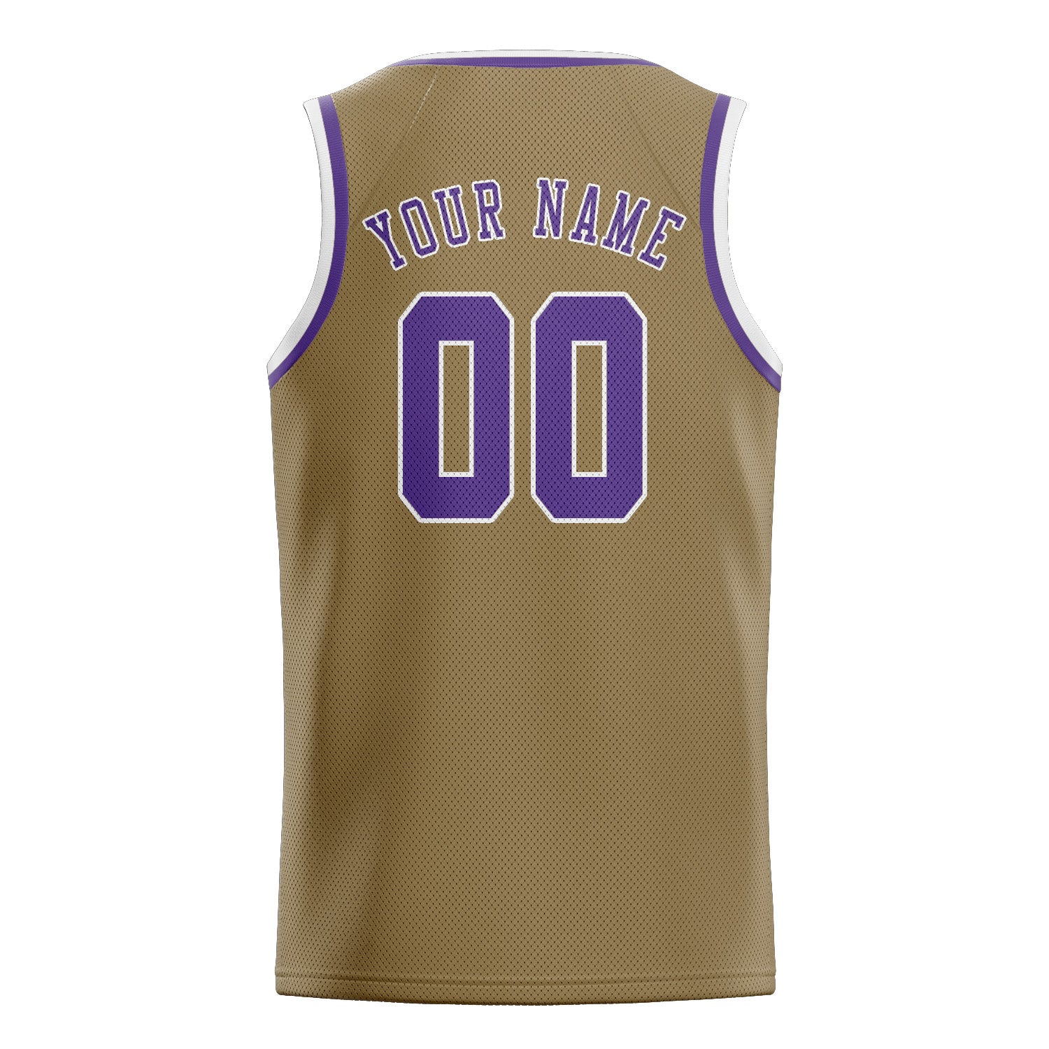 Maillot de basketball personnalisé kaki clair et violet clair