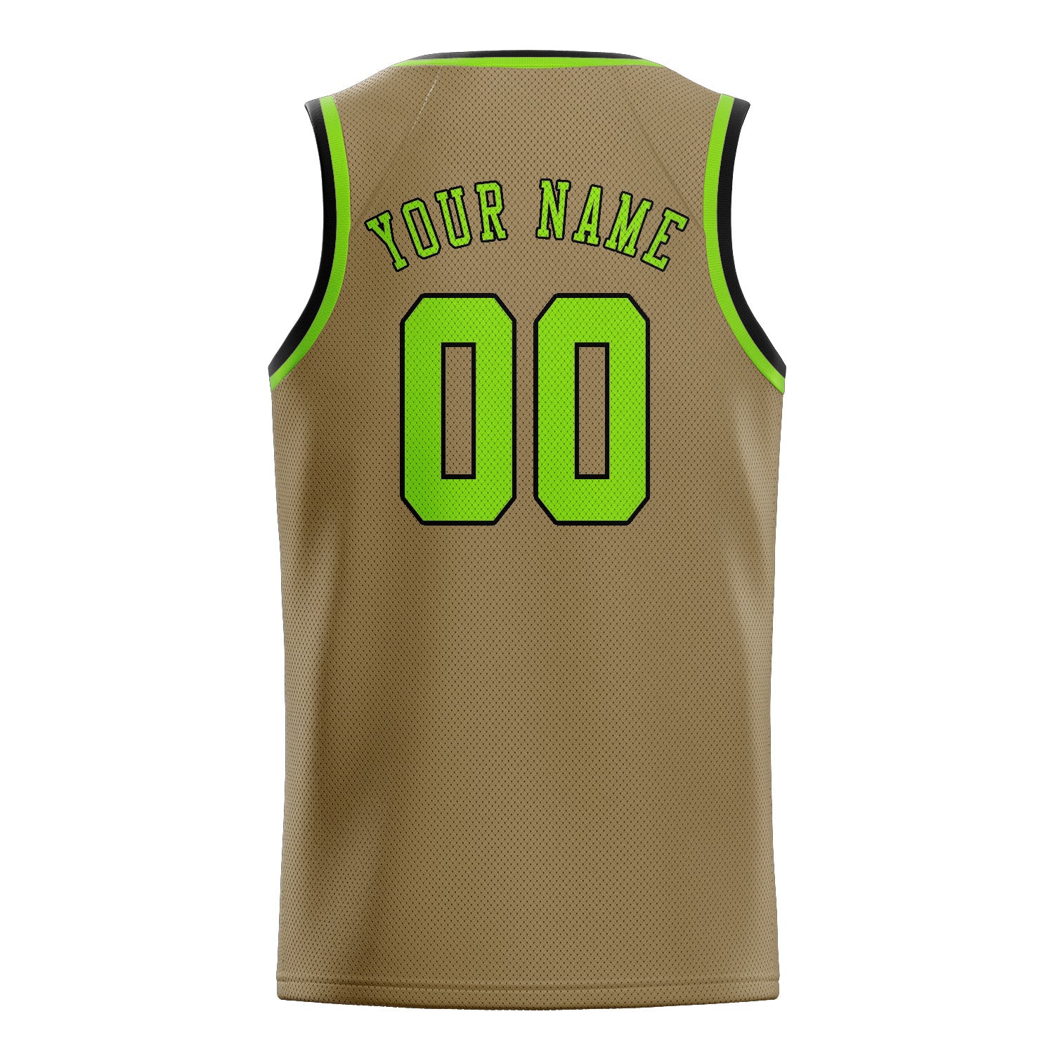Maillot de basketball personnalisé kaki clair et vert émeraude