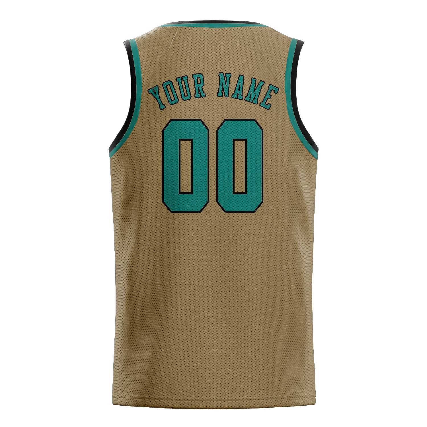 Maillot de basketball personnalisé kaki clair, bleu et vert