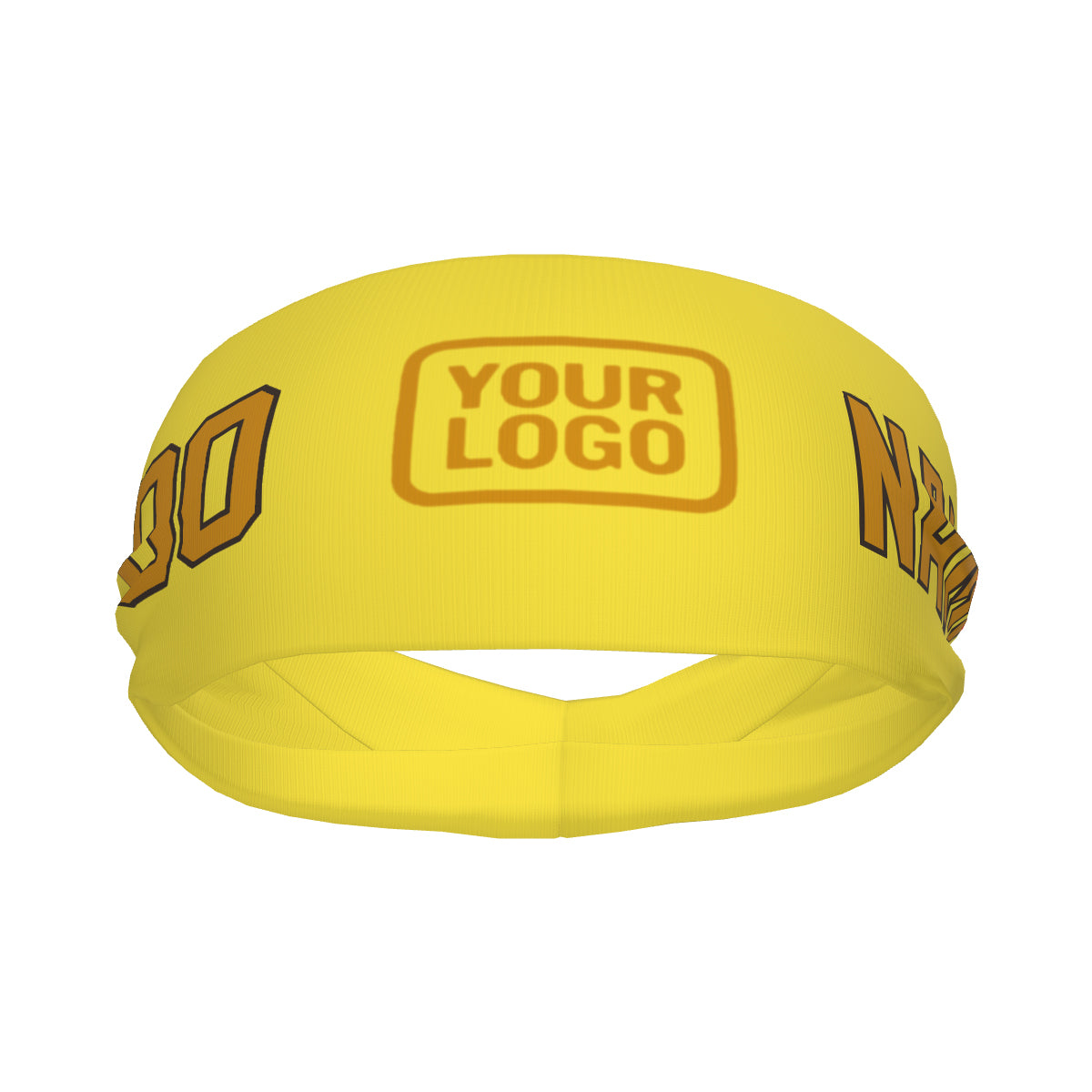 Bandeau de sport jaune clair personnalisé