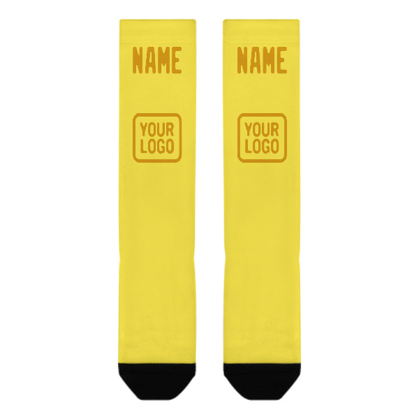Chaussettes hautes jaune clair personnalisées