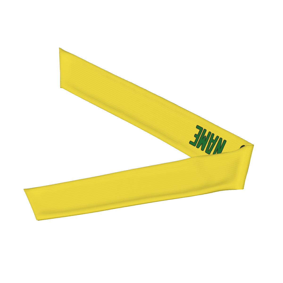 Bandeau personnalisé jaune clair et vert émeraude