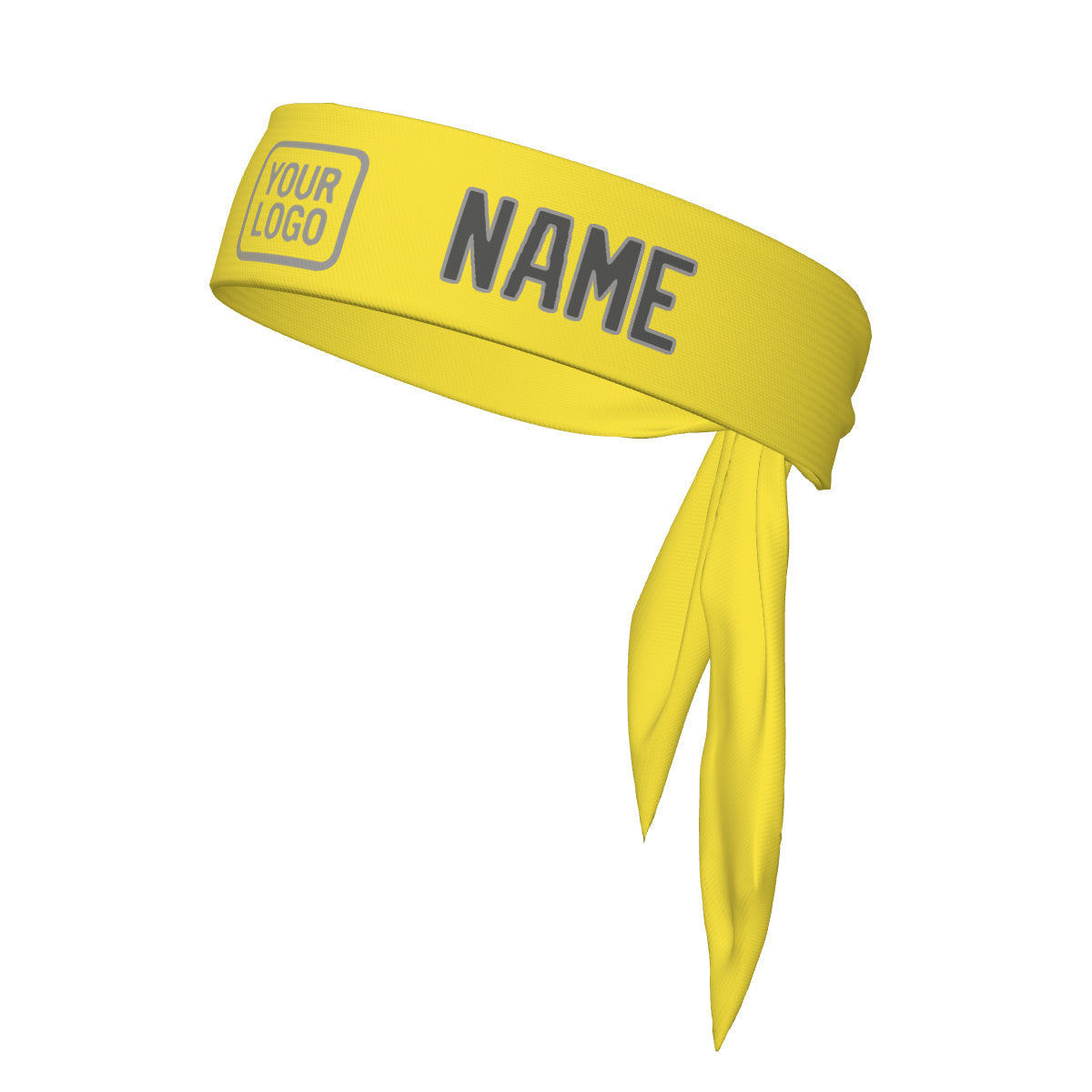Bandeau personnalisé jaune clair et gris foncé