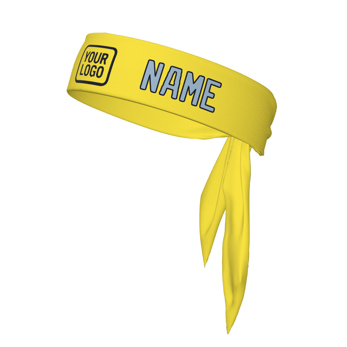 Bandeau personnalisé jaune clair et bleu clair