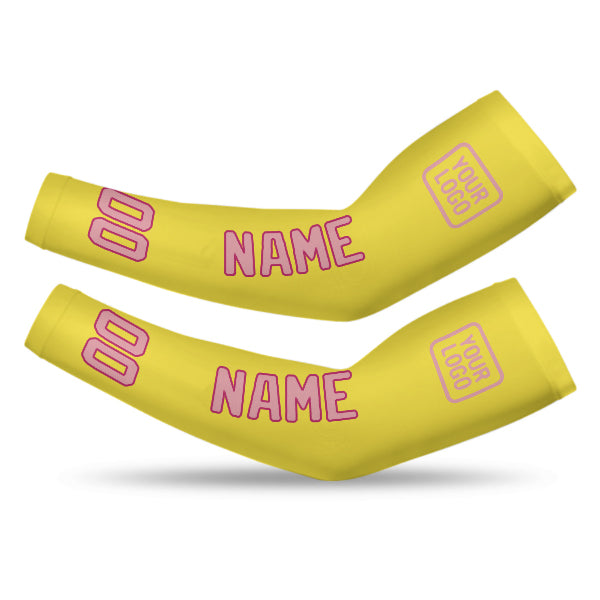 Manchon personnalisé jaune clair rose clair