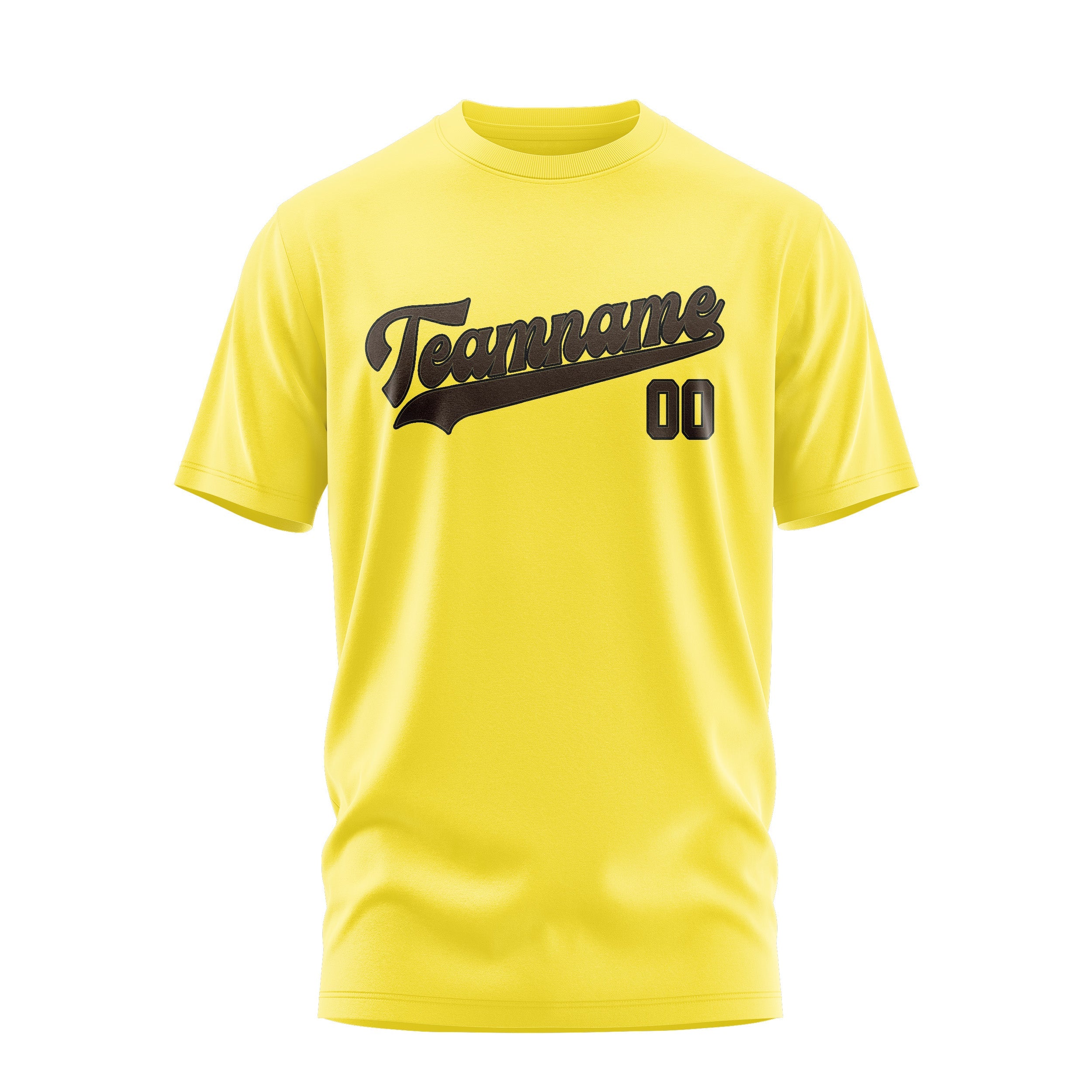 T-shirt personnalisé jaune clair marron