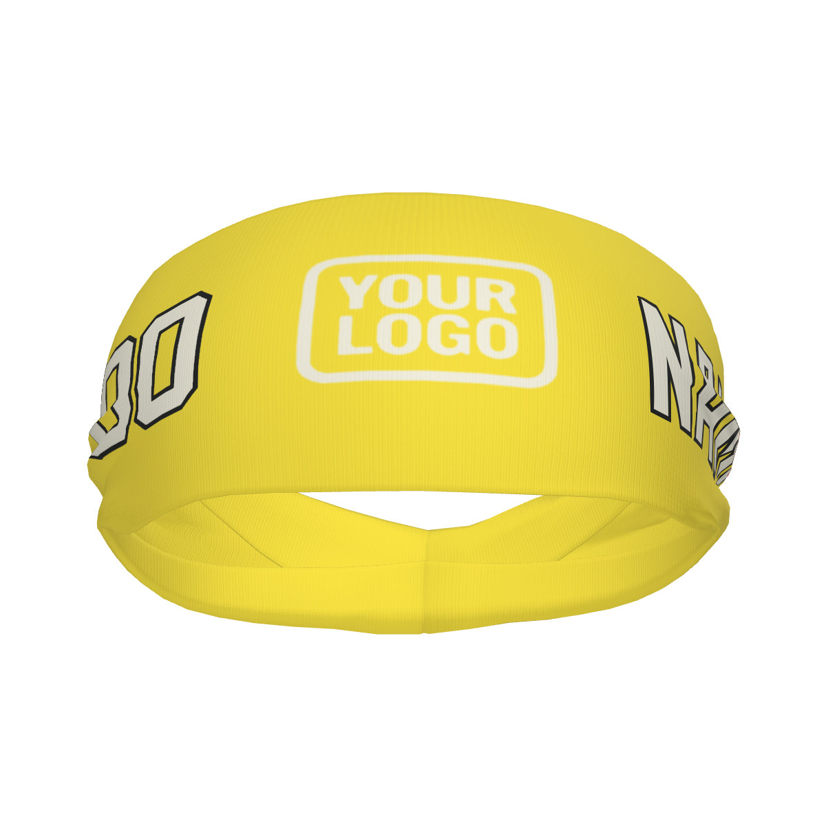 Bandeau de sport personnalisé jaune clair crème