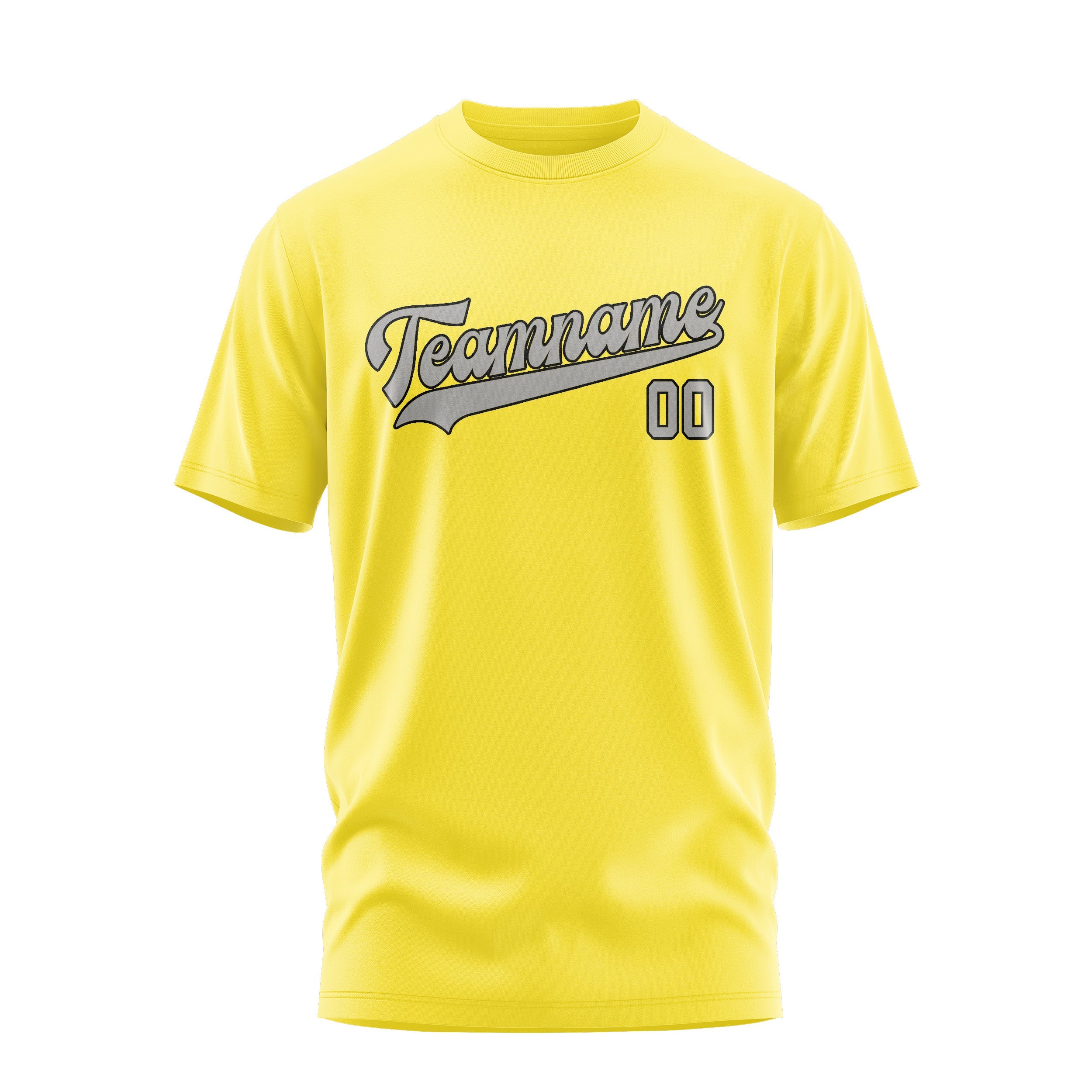 T-shirt personnalisé jaune clair gris