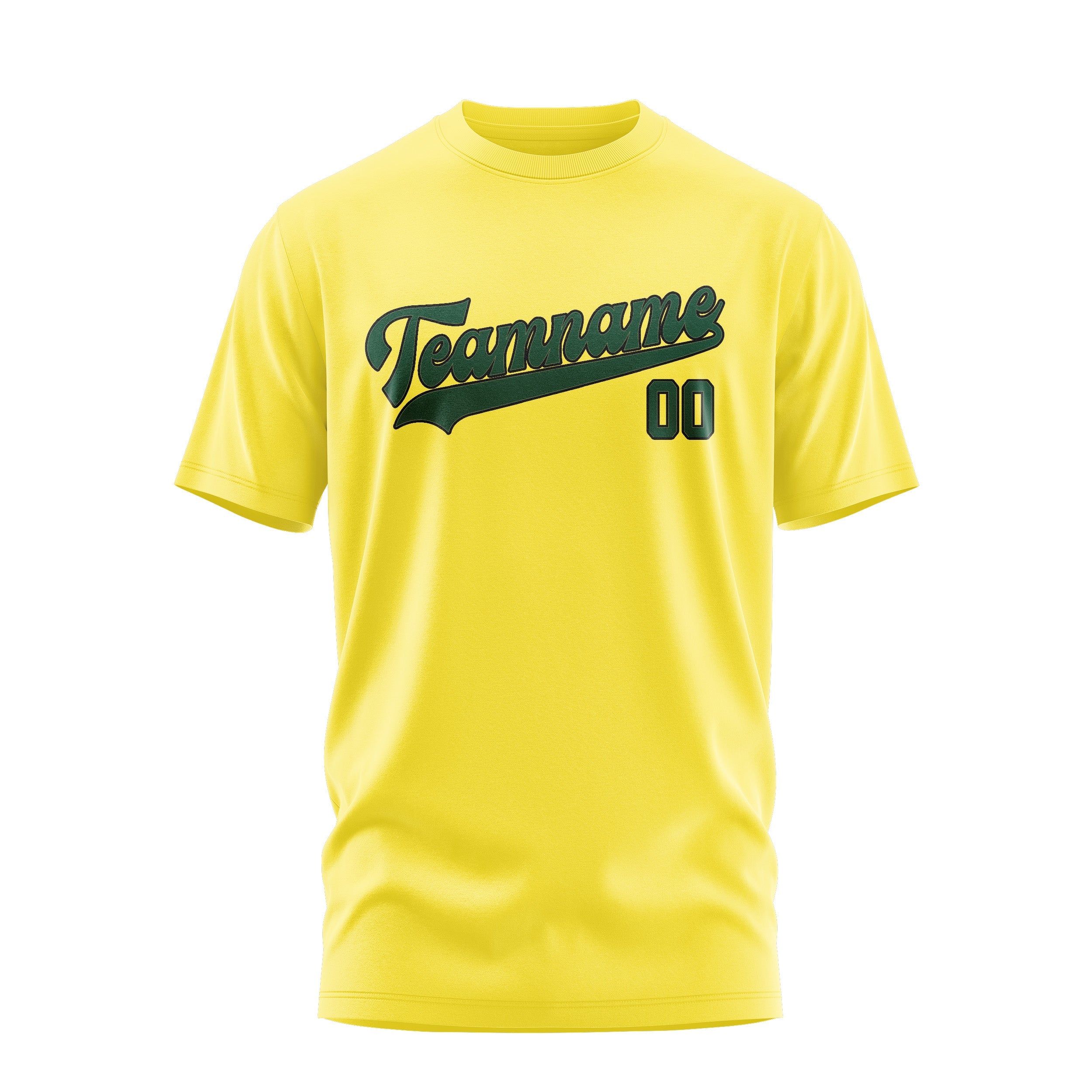 T-shirt personnalisé jaune clair/vert