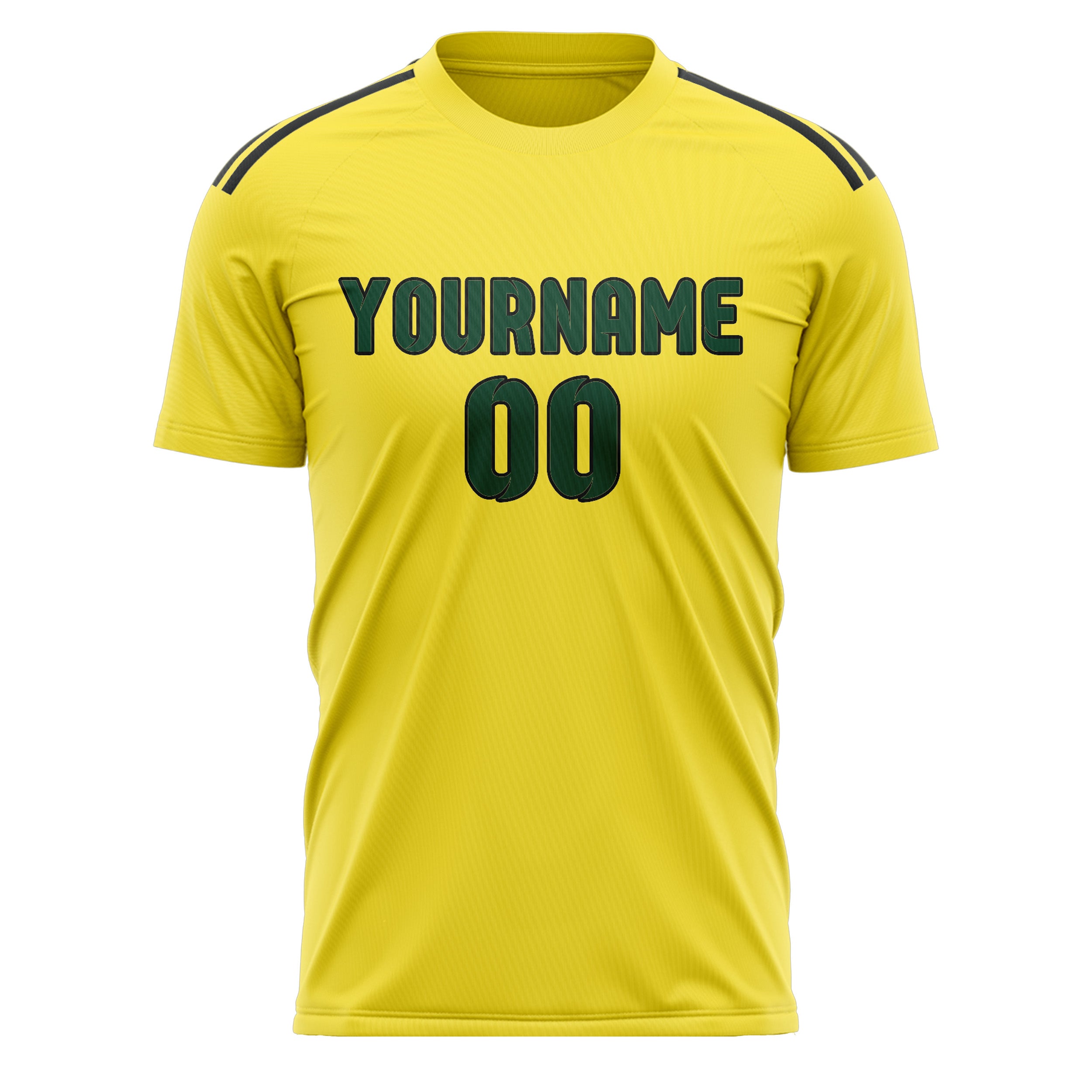 Maillot de football personnalisé jaune clair et vert