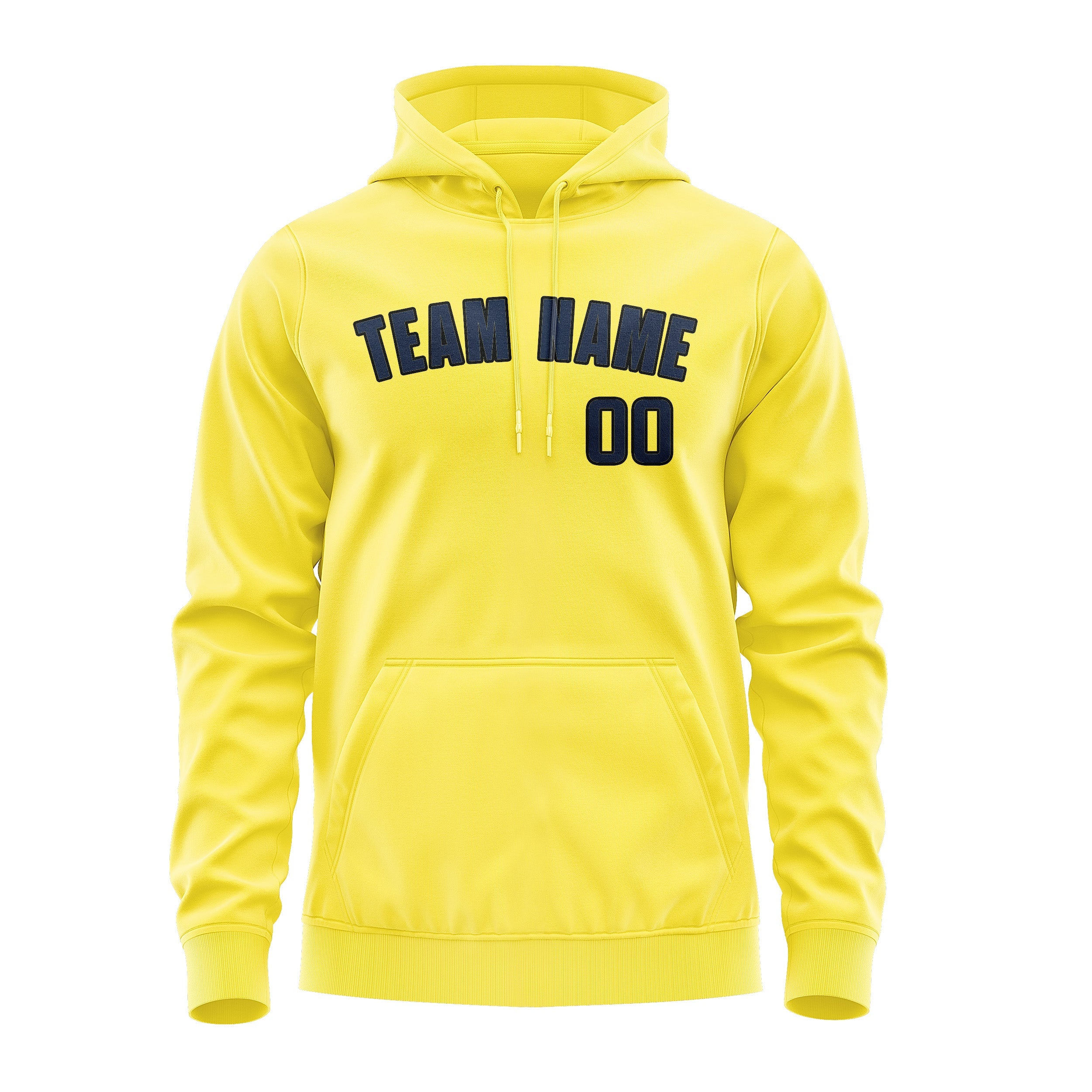 Sweat à capuche personnalisé jaune clair et bleu 
