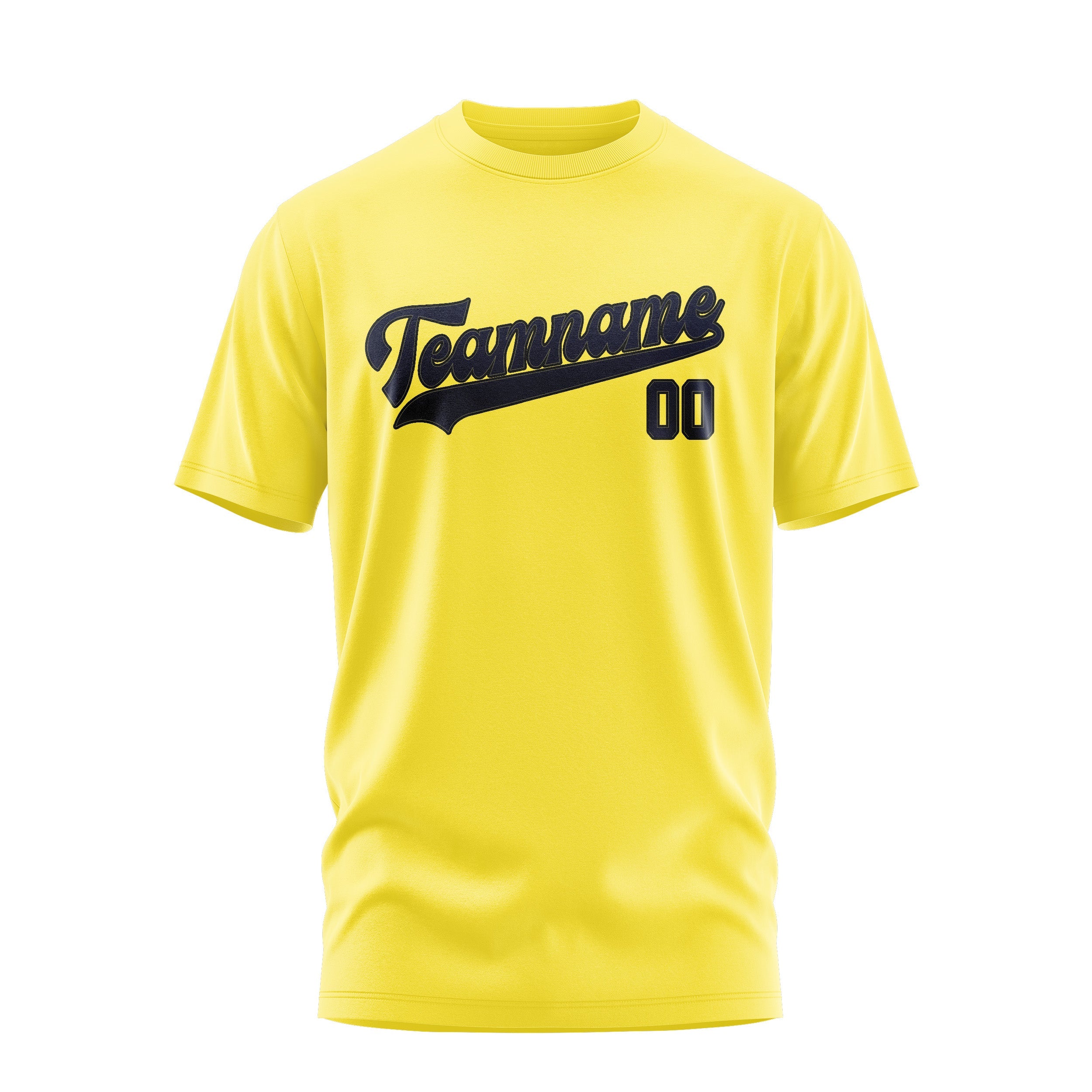 T-shirt personnalisé jaune clair marine