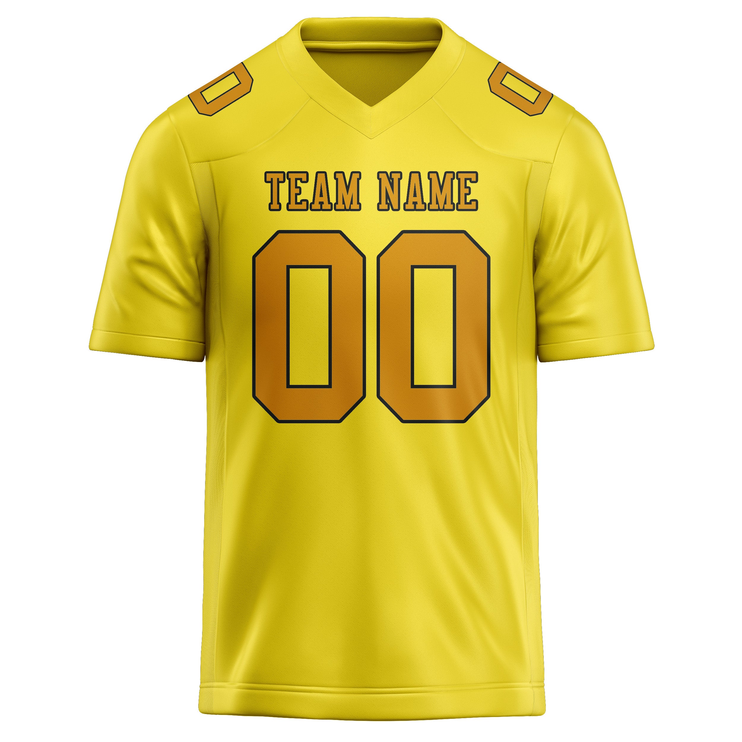 Maillot de football jaune clair personnalisé