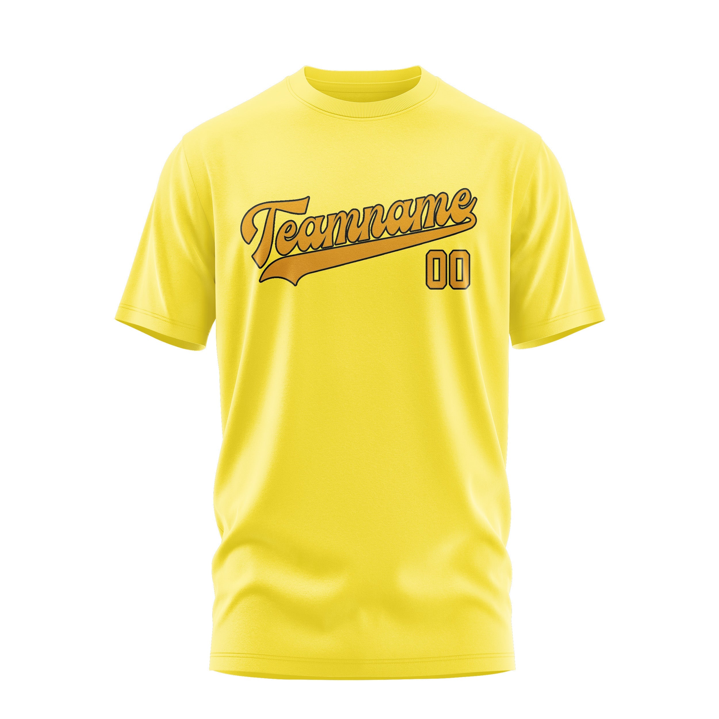 T-shirt jaune clair personnalisé