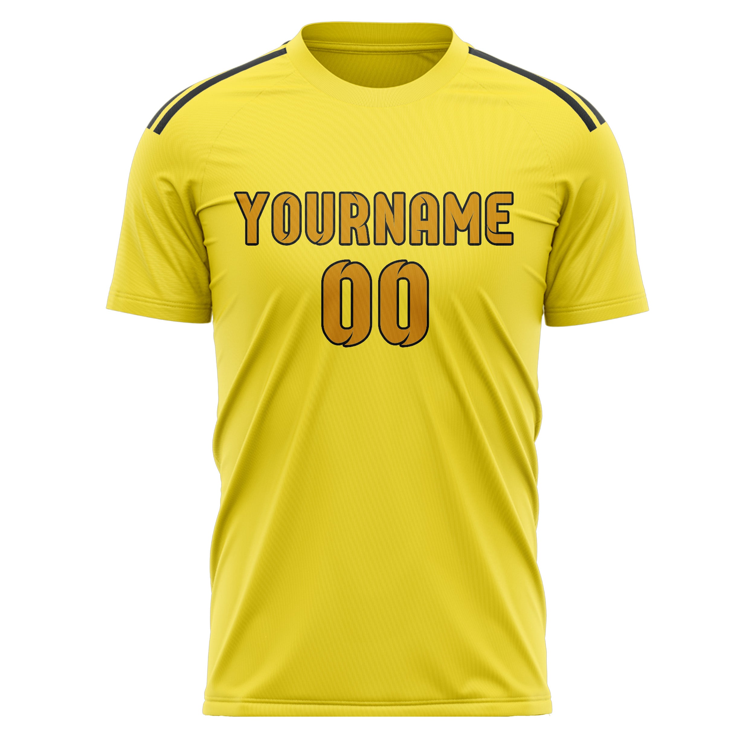 Maillot de football jaune clair personnalisé