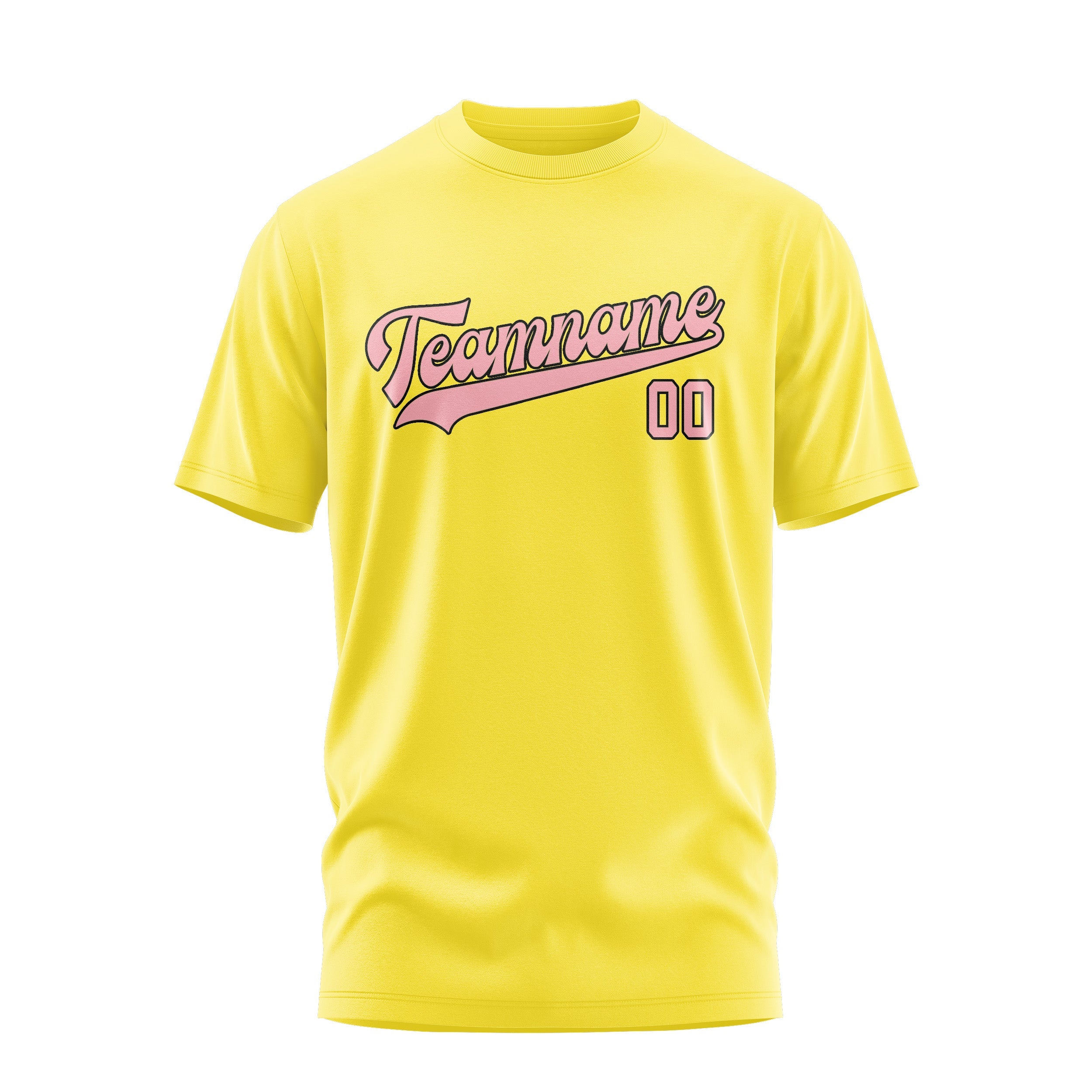 T-shirt personnalisé jaune clair rose clair
