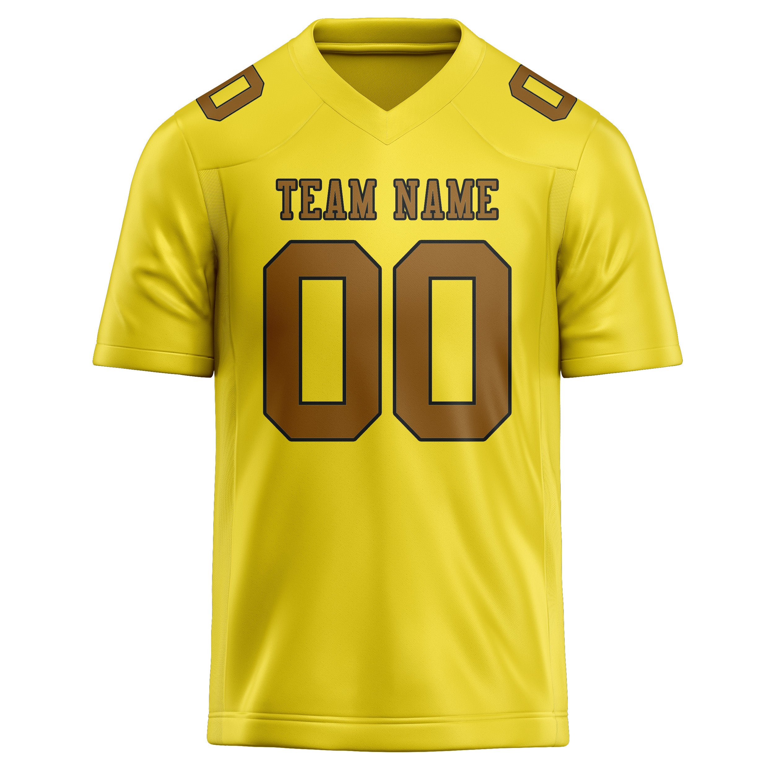 Maillot de football personnalisé jaune clair kaki