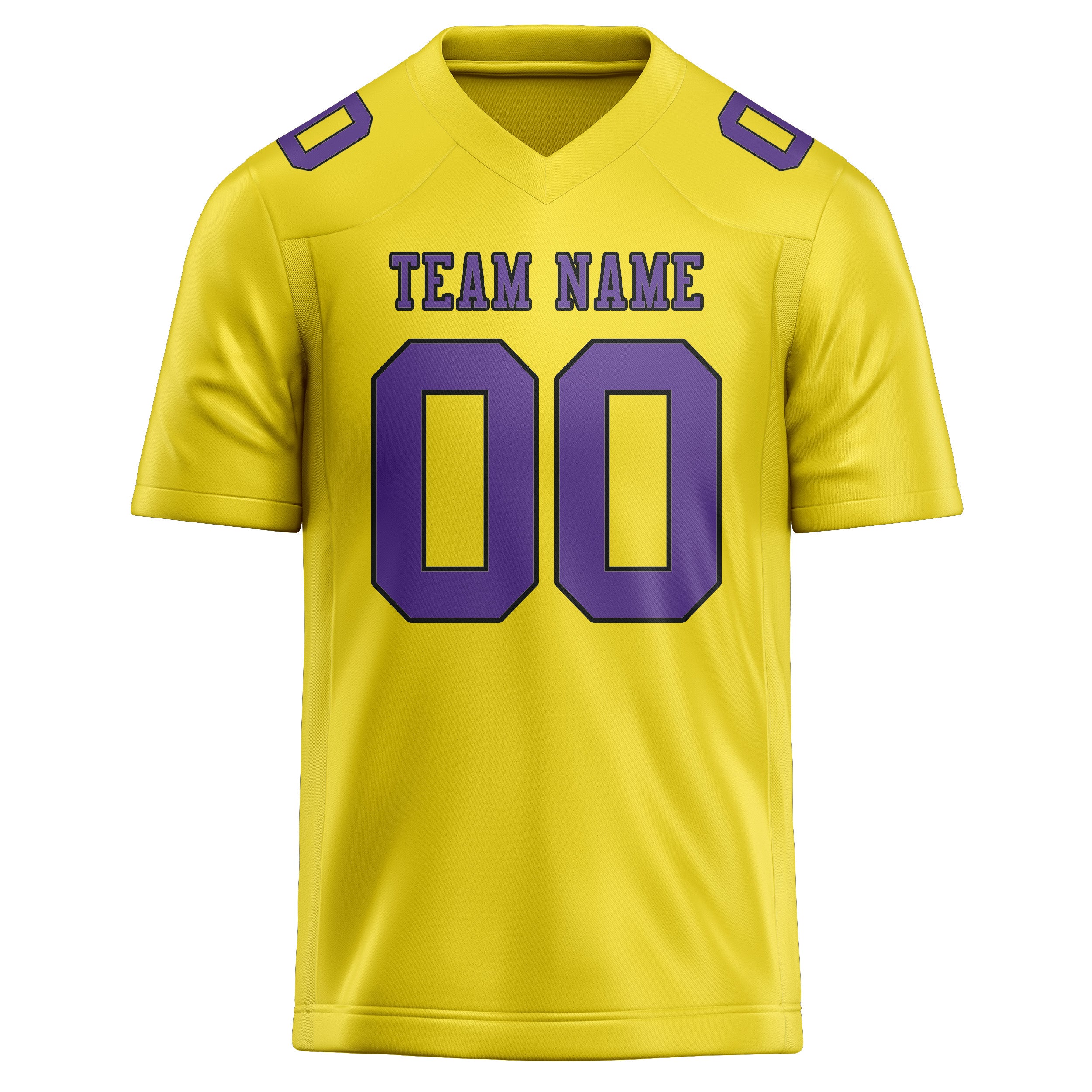 Maillot de football personnalisé jaune clair et violet clair