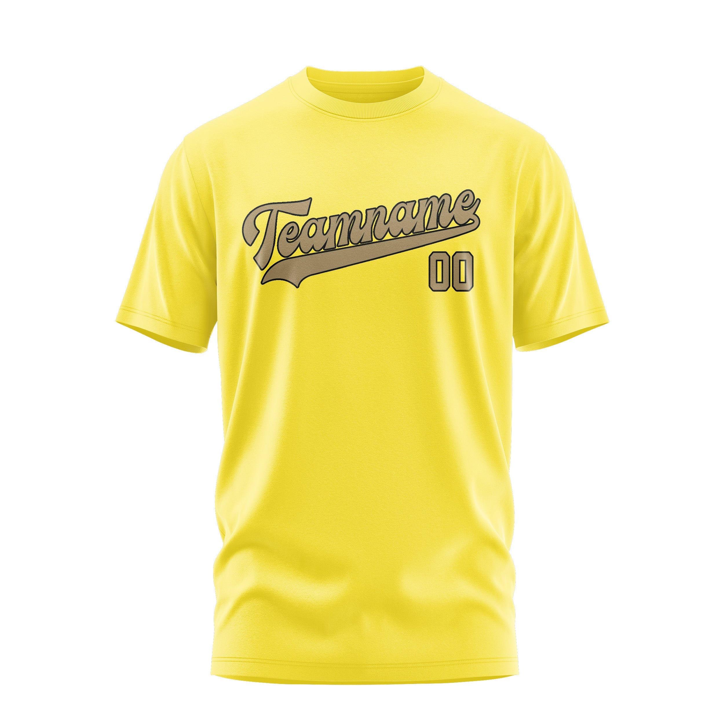 T-shirt personnalisé jaune clair kaki clair