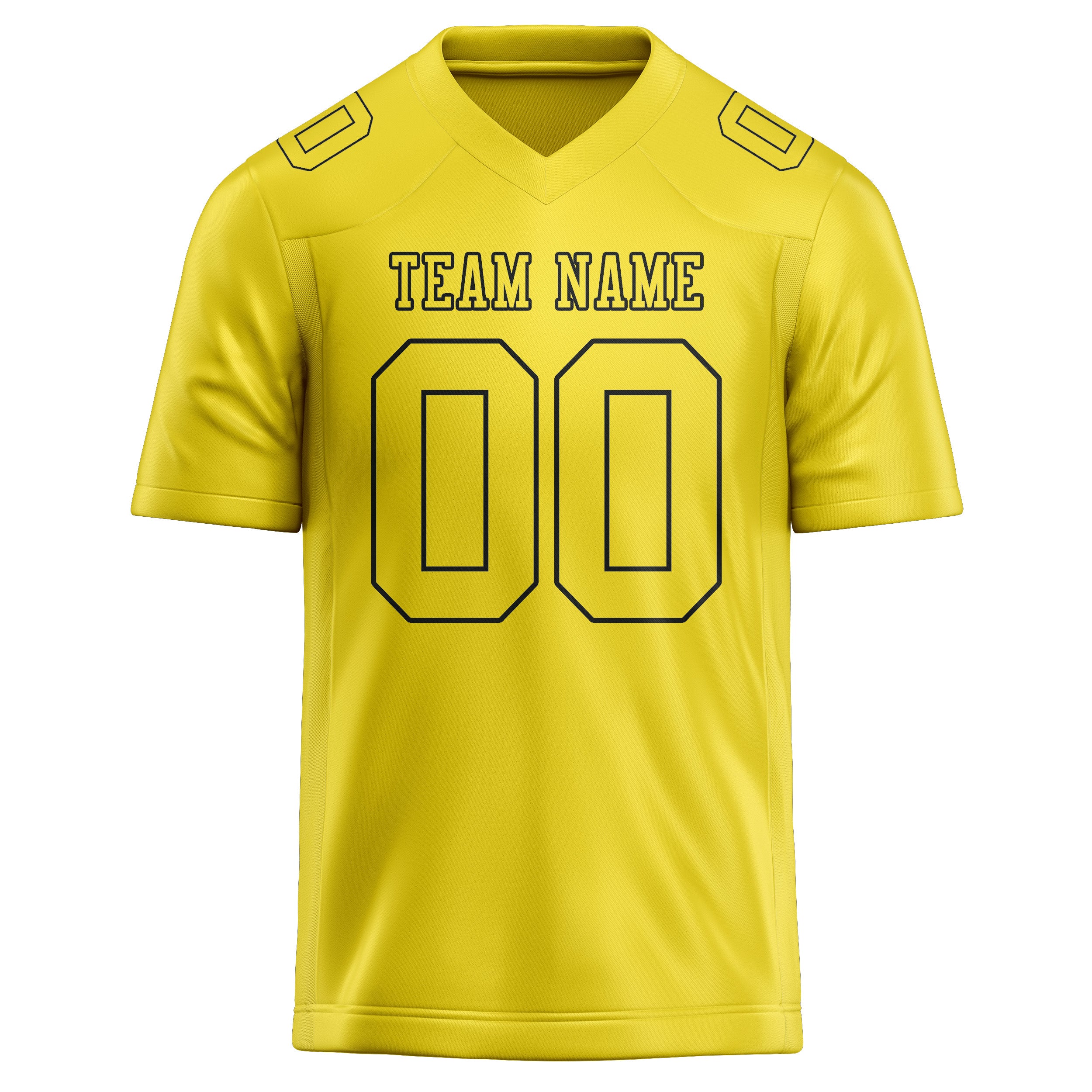 Maillot de football jaune clair personnalisé
