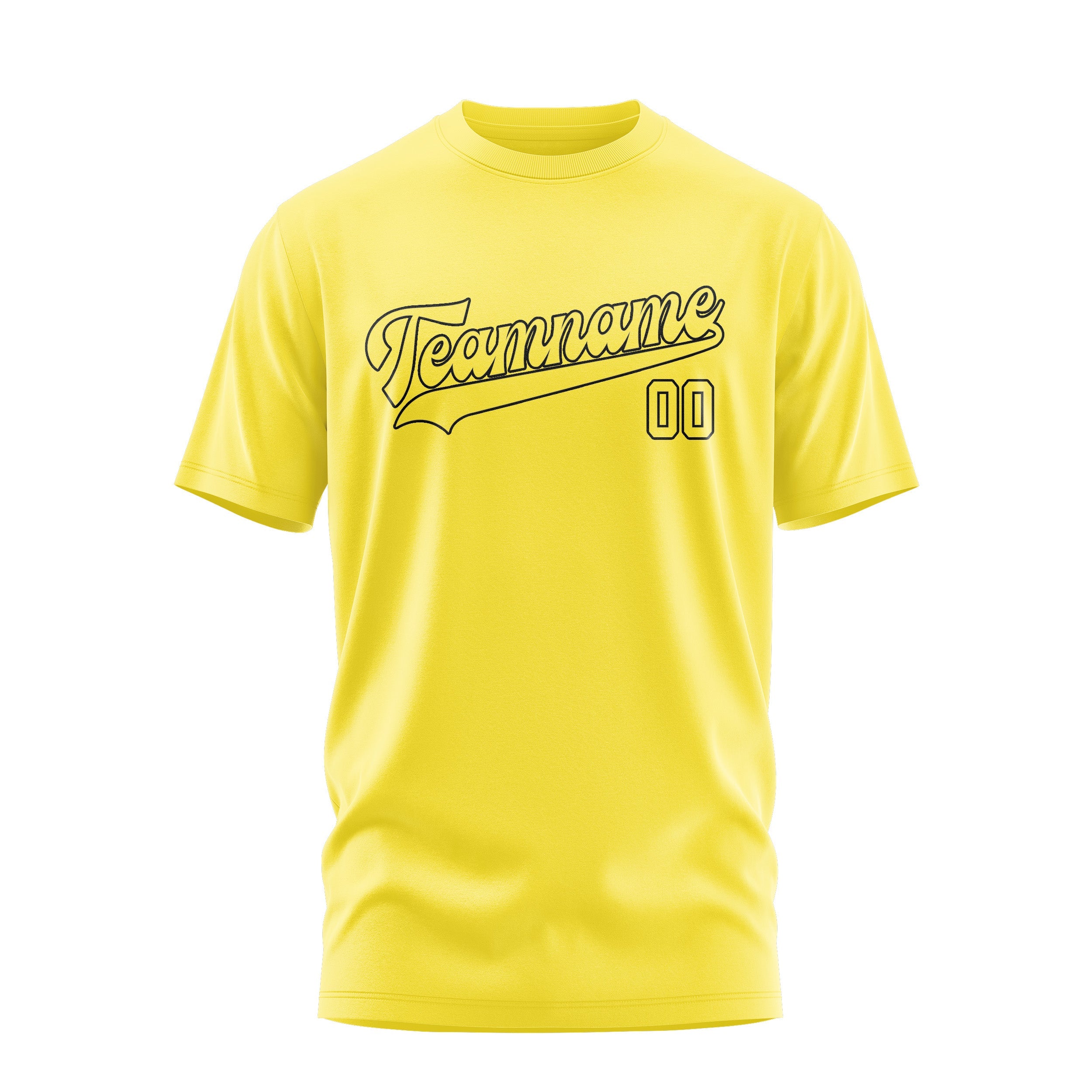 T-shirt jaune clair personnalisé