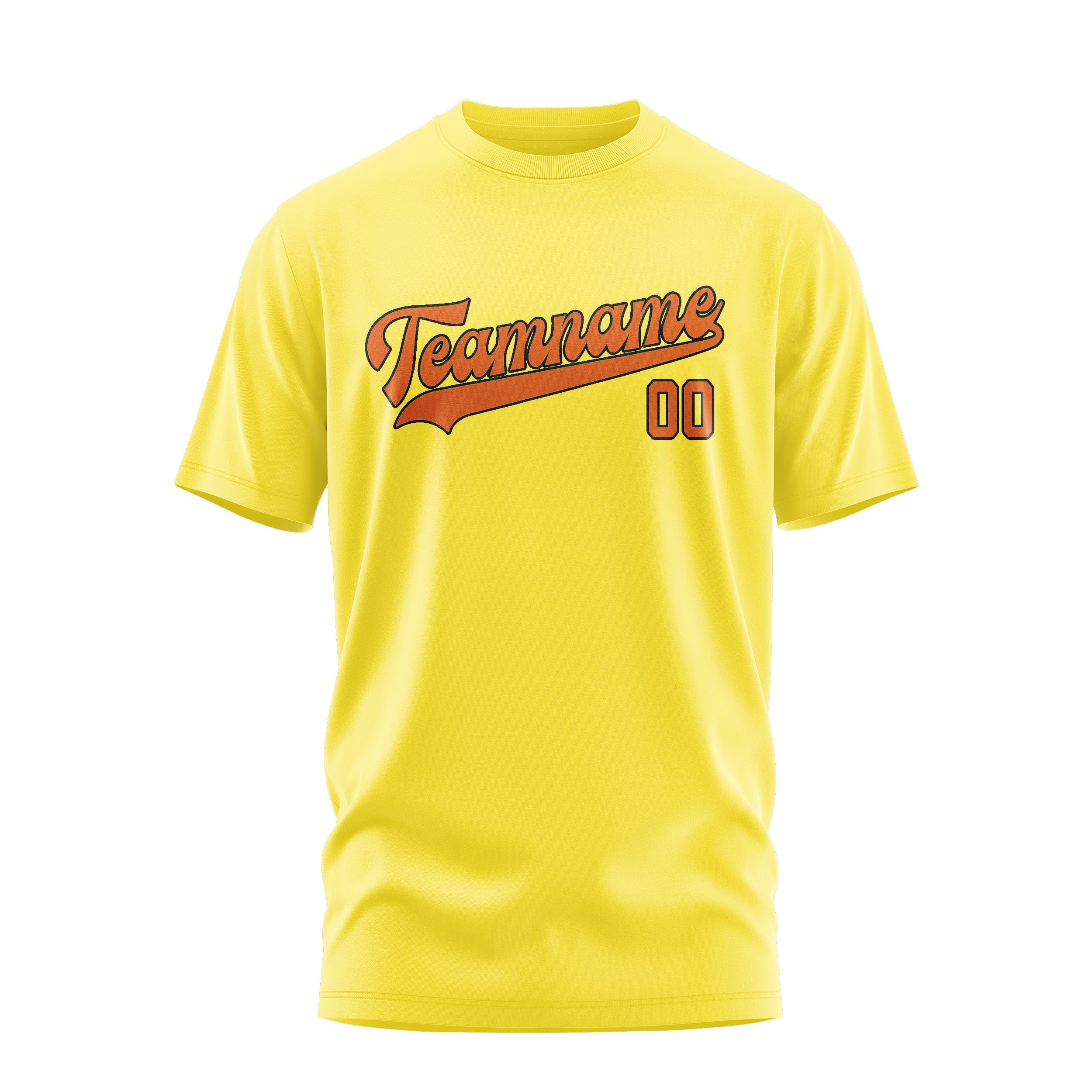T-shirt personnalisé jaune clair orange