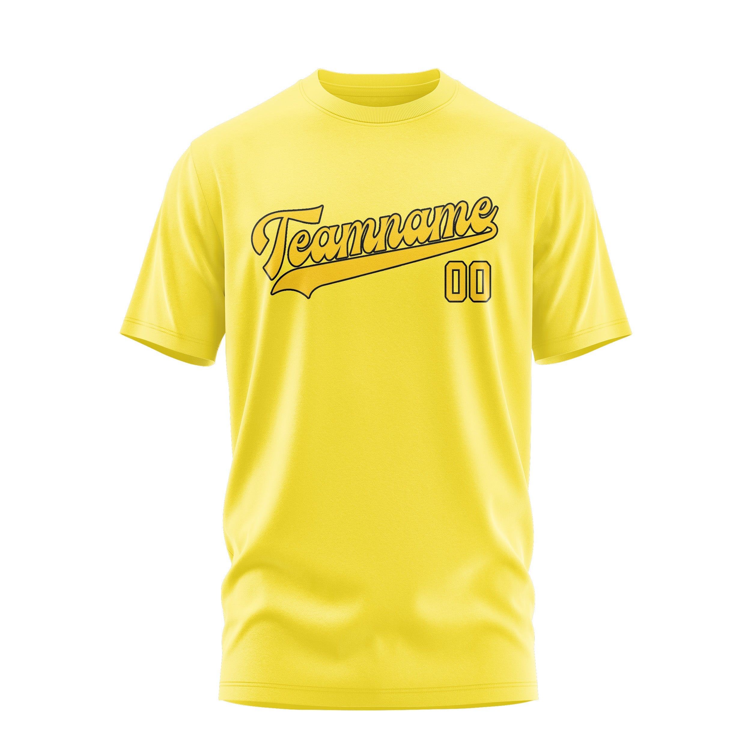 T-shirt personnalisé jaune or clair