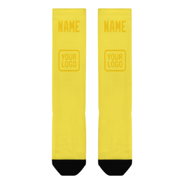 Chaussettes hautes personnalisées en or jaune clair