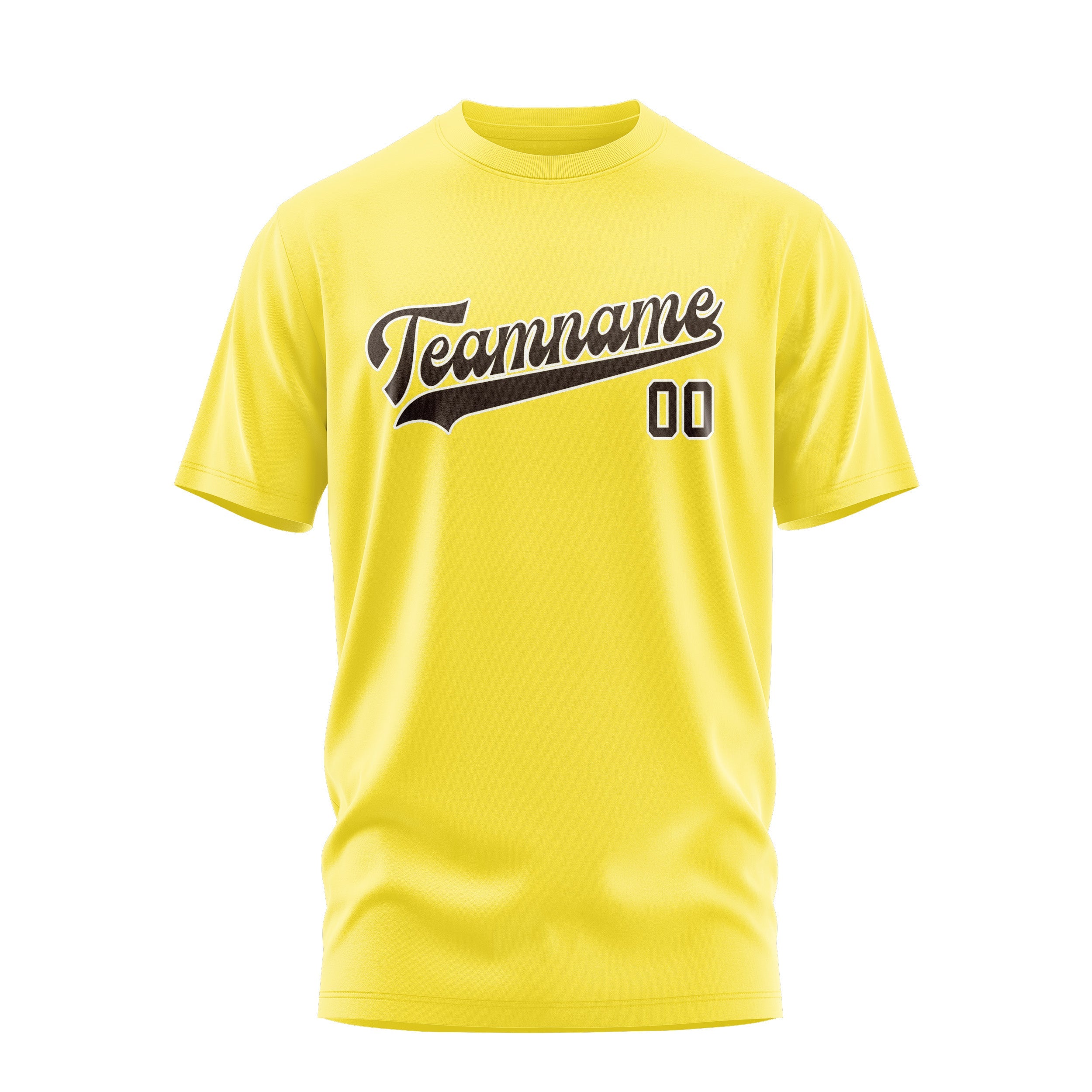 T-shirt personnalisé jaune clair marron
