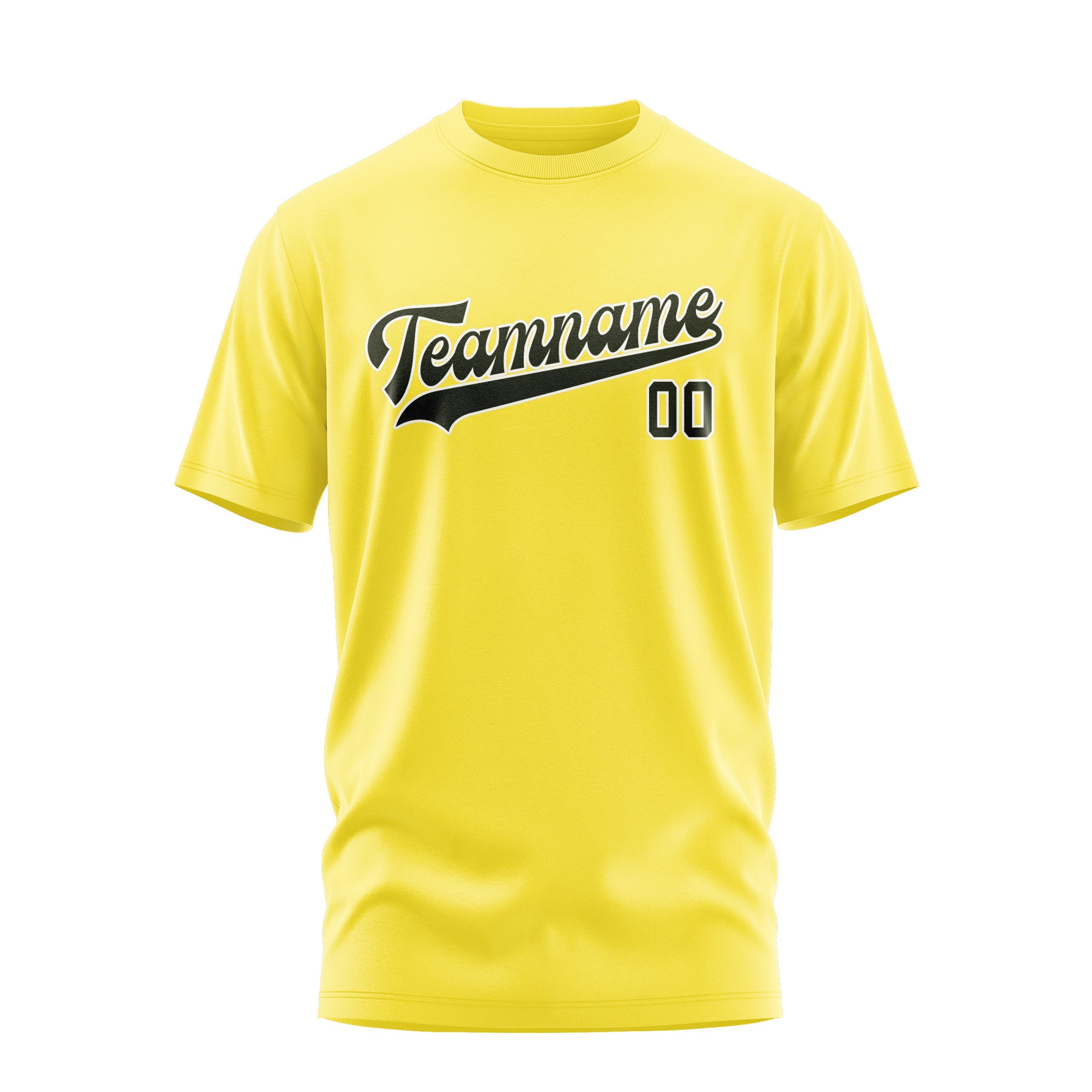 T-shirt personnalisé jaune clair olive