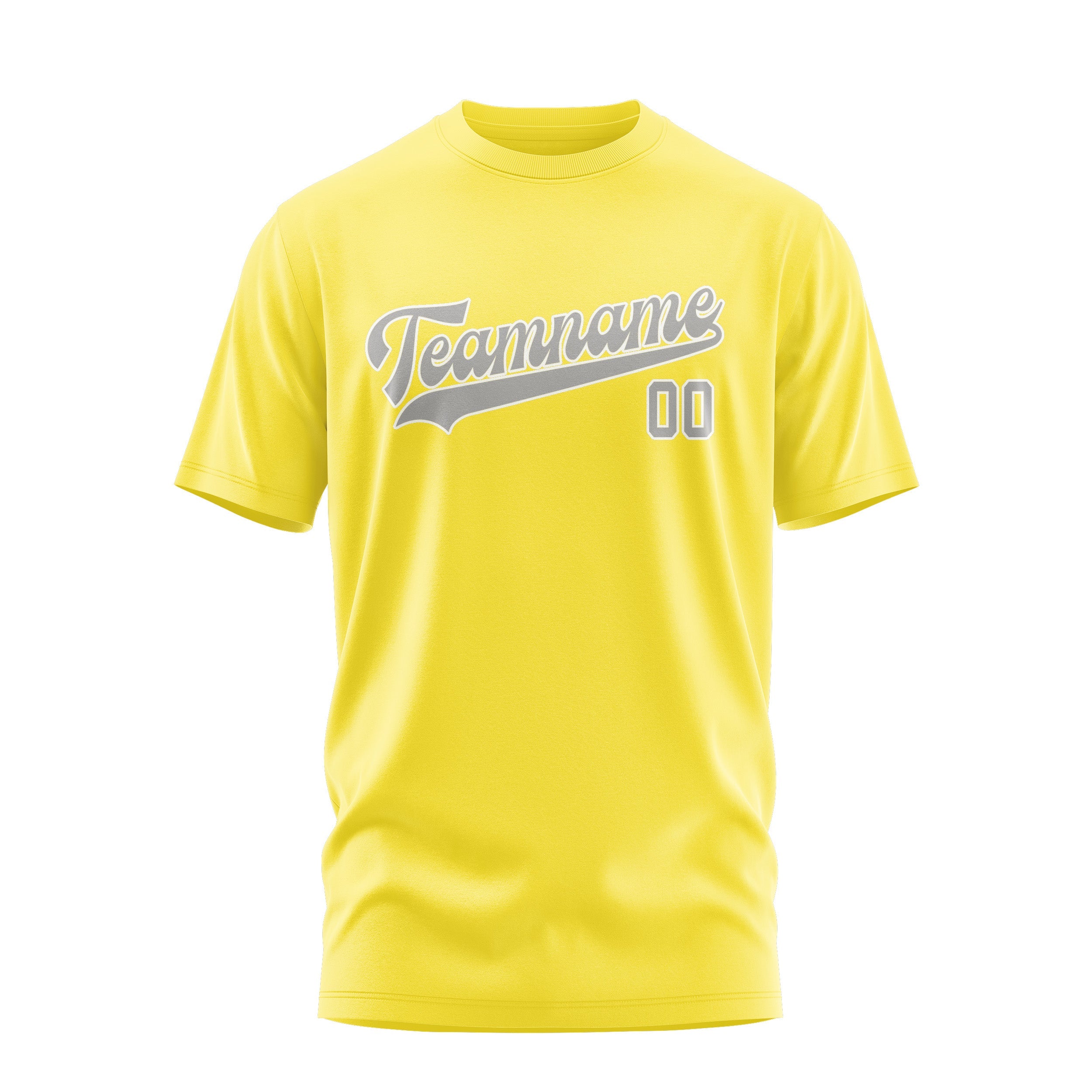 T-shirt personnalisé jaune clair gris