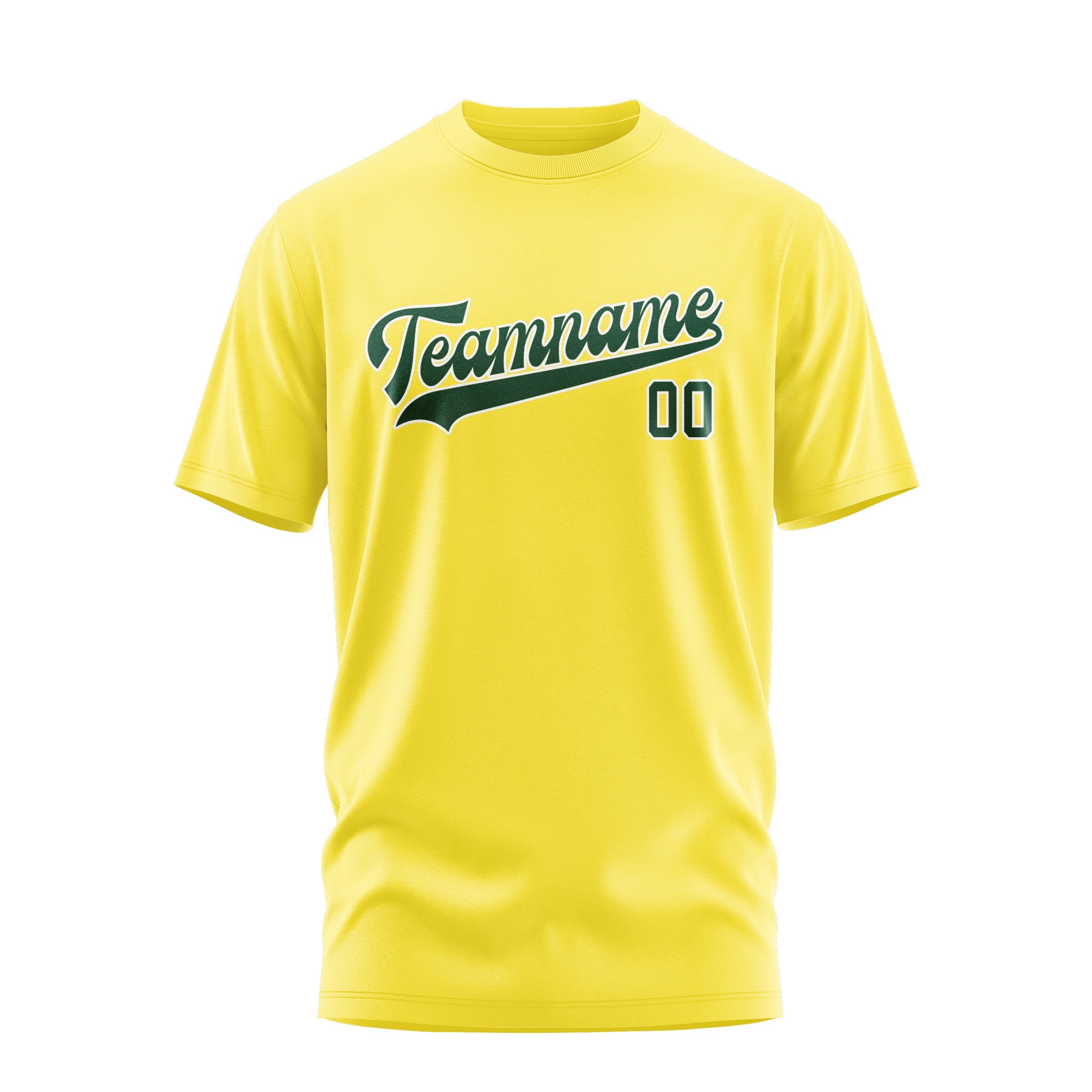 T-shirt personnalisé jaune clair/vert