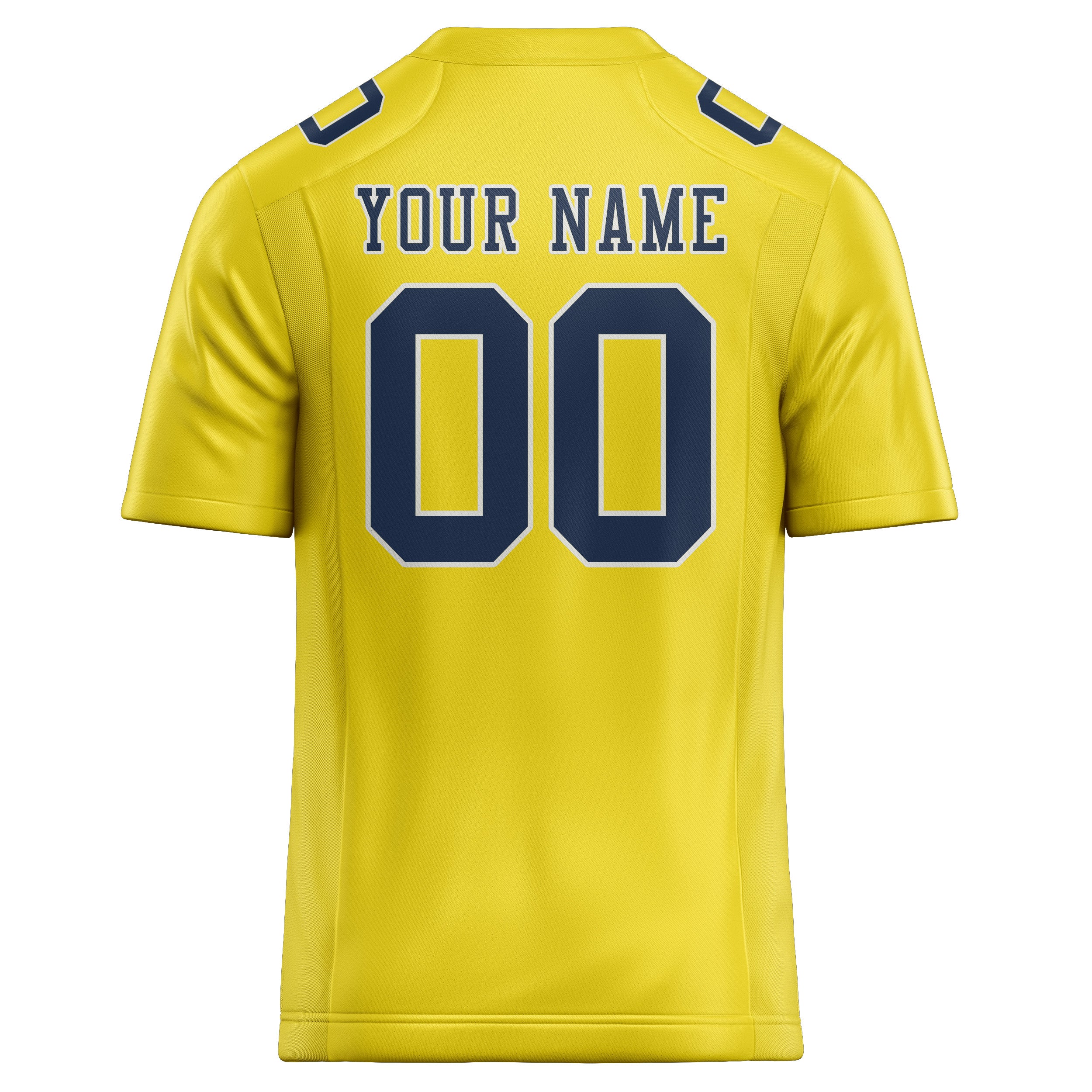 Maillot de football personnalisé jaune clair et bleu