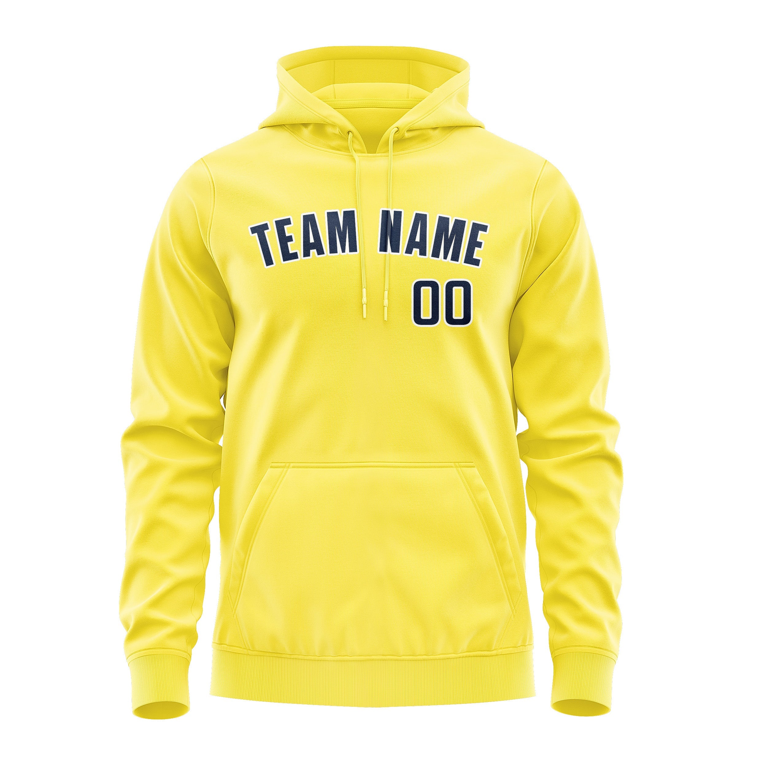 Sweat à capuche personnalisé jaune clair et bleu 