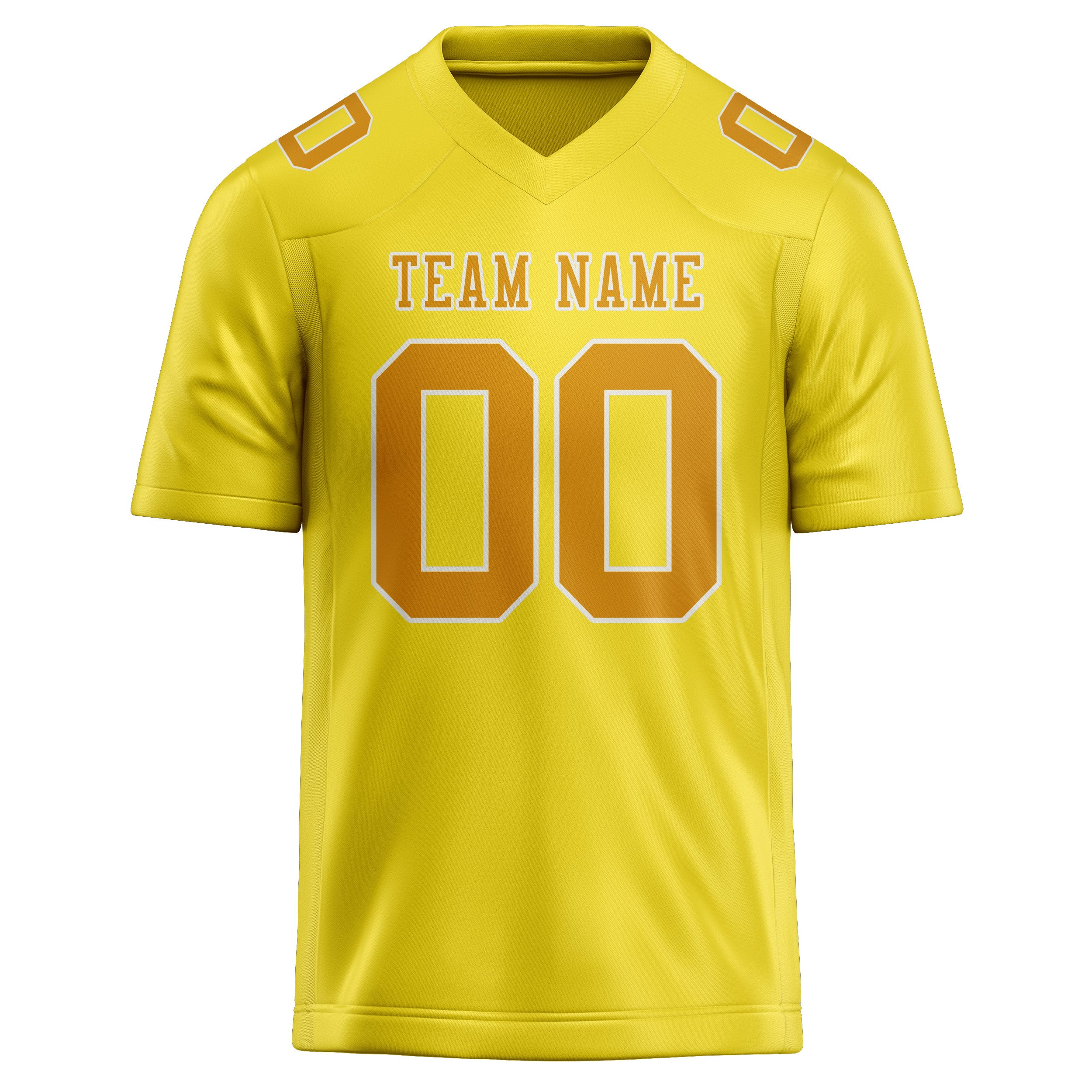 Maillot de football jaune clair personnalisé