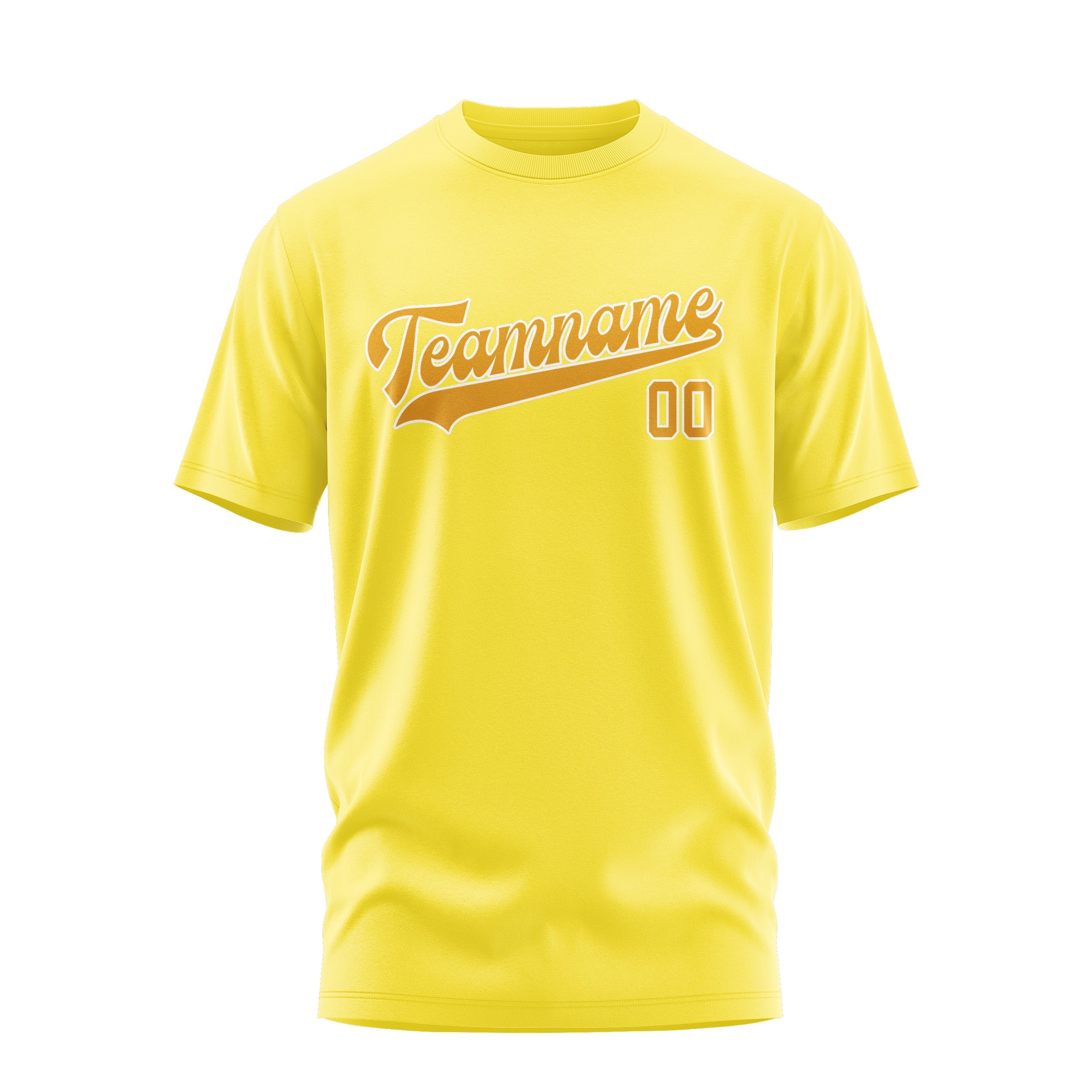 T-shirt jaune clair personnalisé