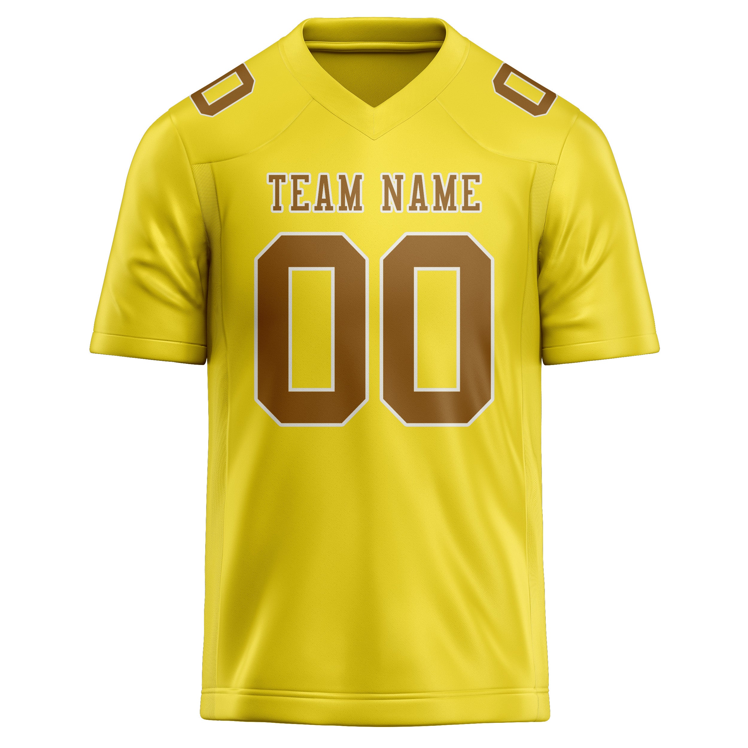 Maillot de football personnalisé jaune clair kaki