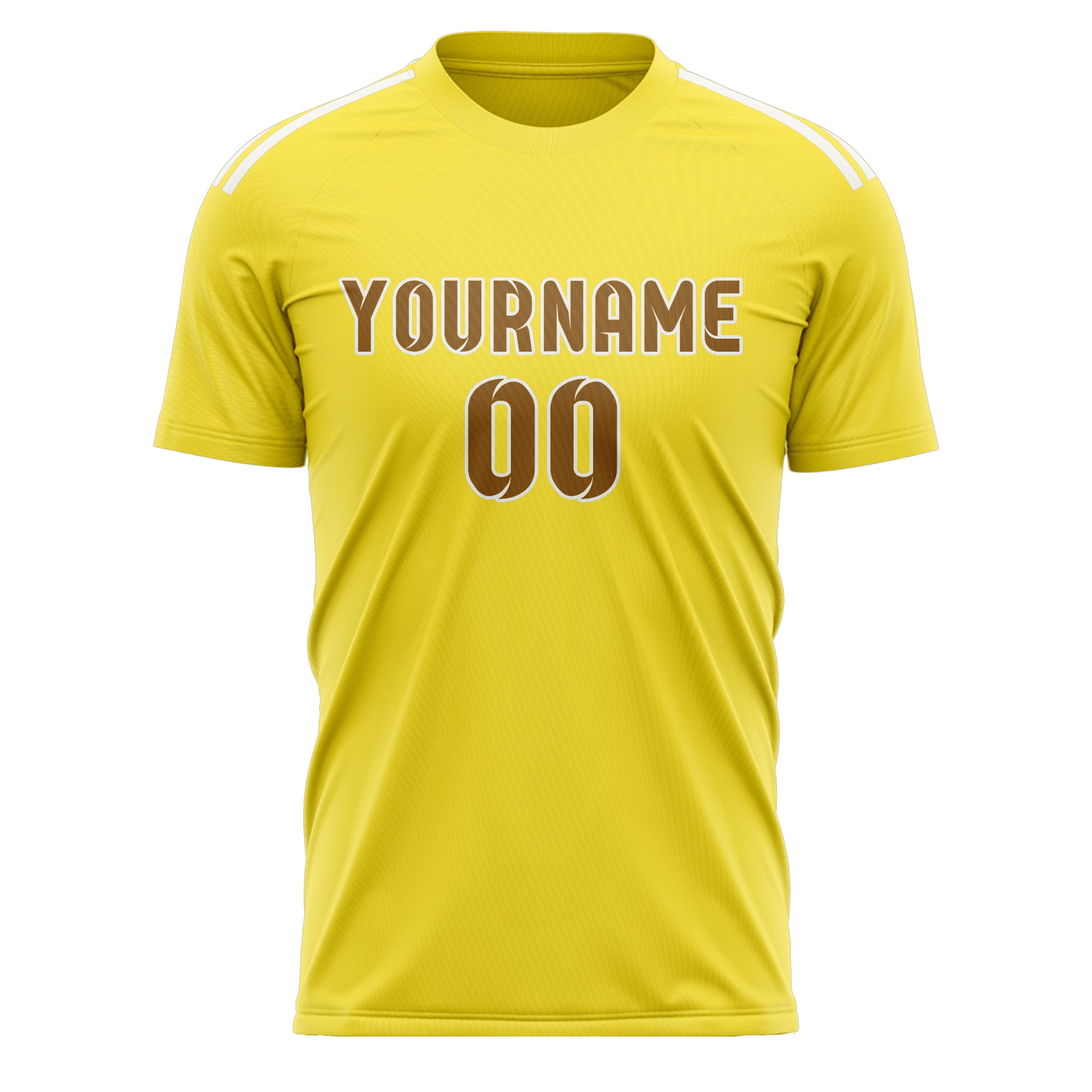 Maillot de football personnalisé jaune clair kaki