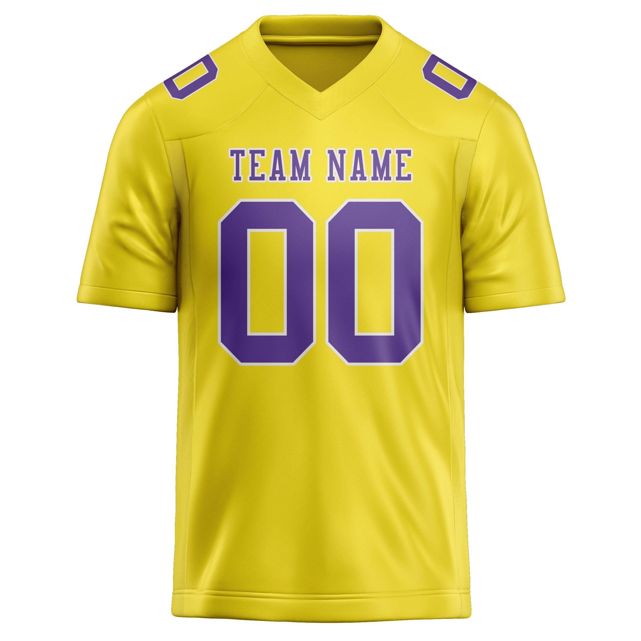 Maillot de football personnalisé jaune clair et violet clair