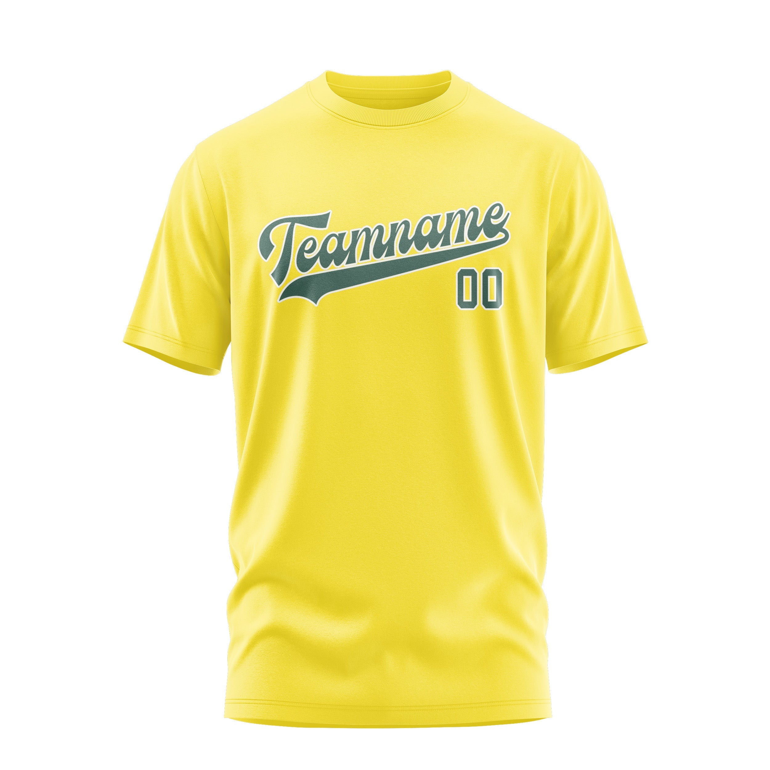 T-shirt personnalisé jaune clair bleu vert