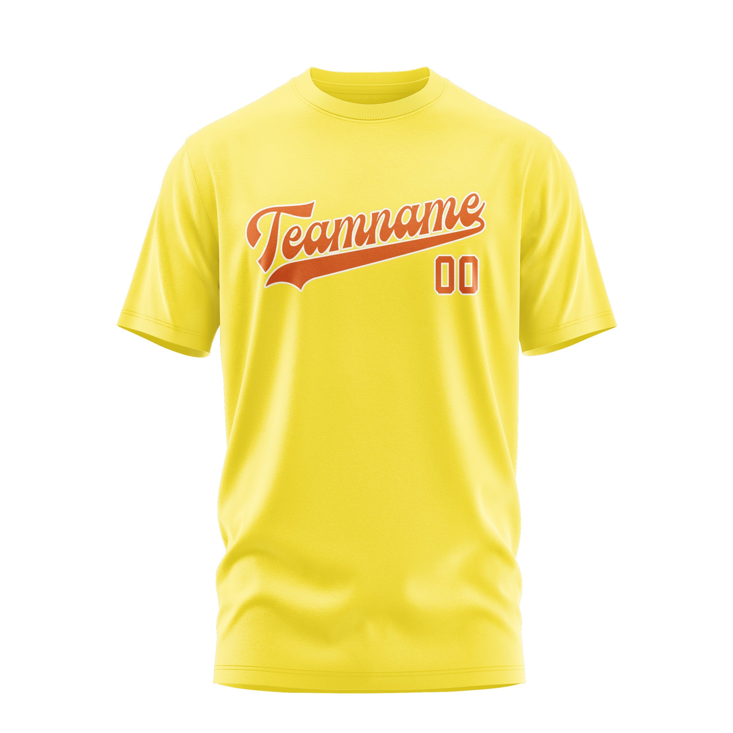 T-shirt personnalisé jaune clair orange