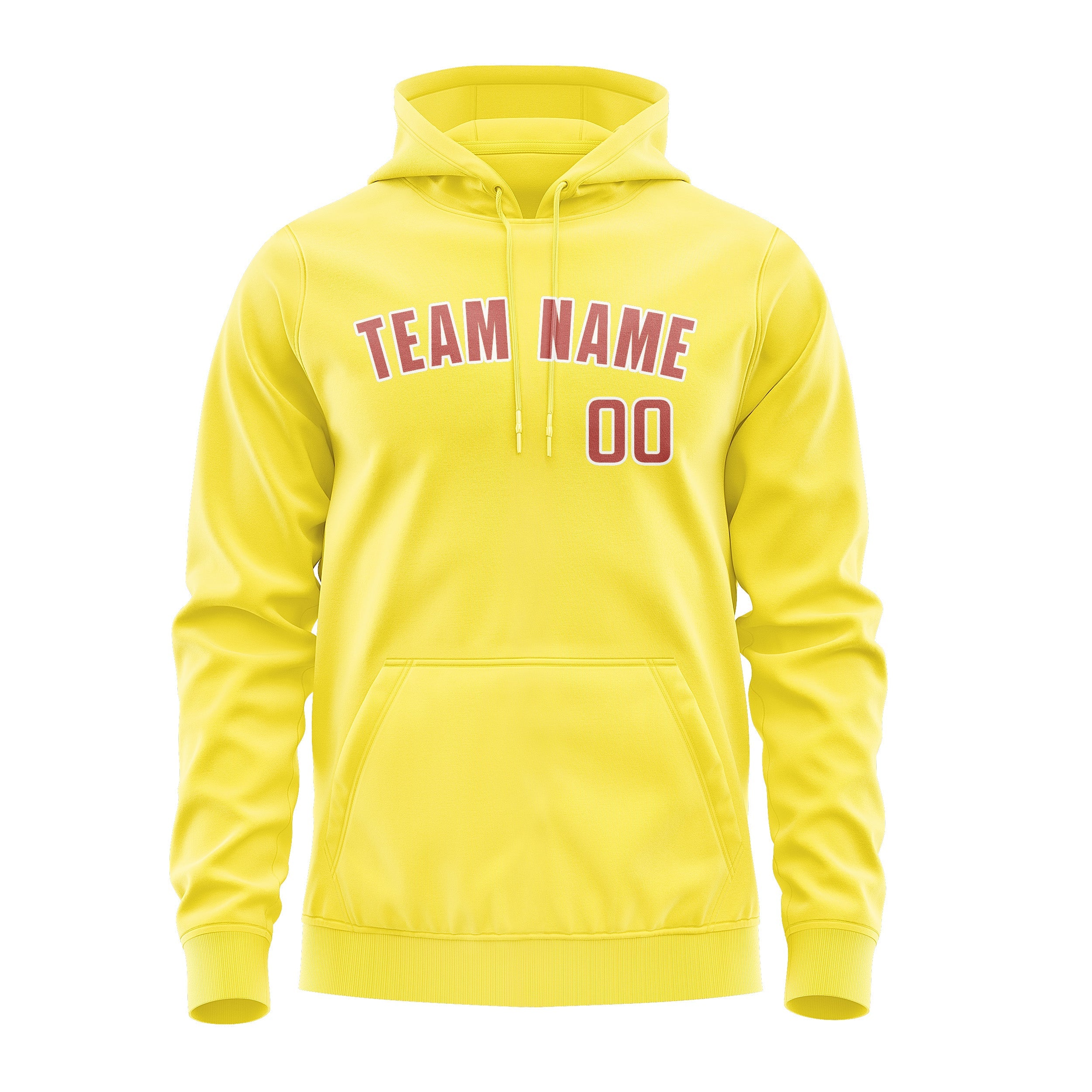 Sweat à capuche personnalisé jaune clair cuivré rose 