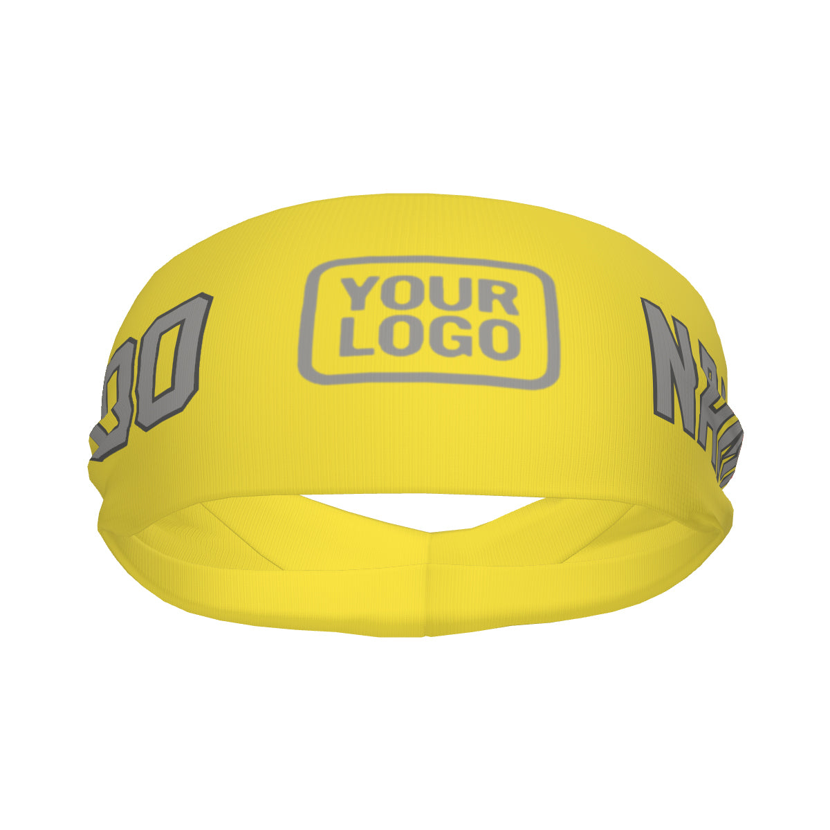 Bandeau de sport personnalisé jaune clair gris