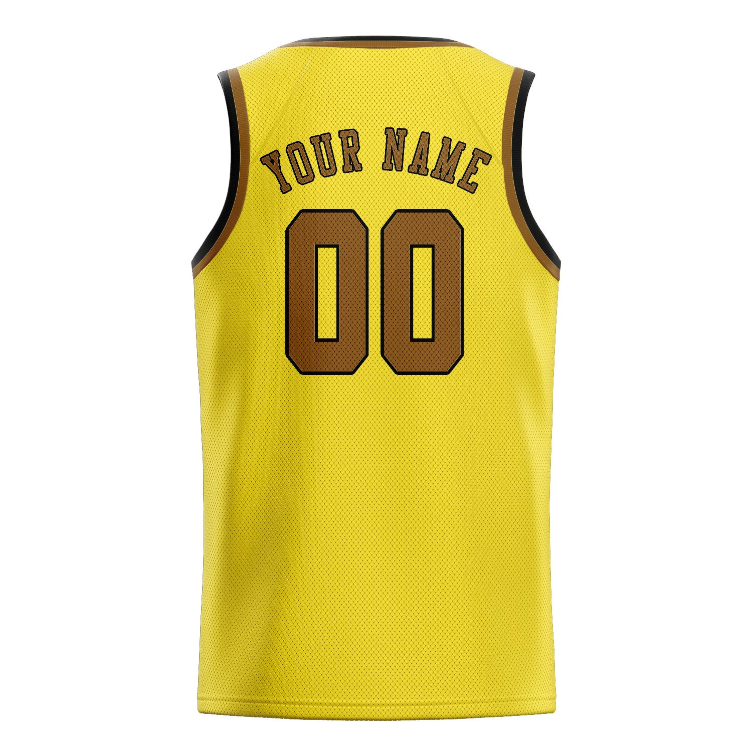 Maillot de basketball personnalisé jaune clair kaki